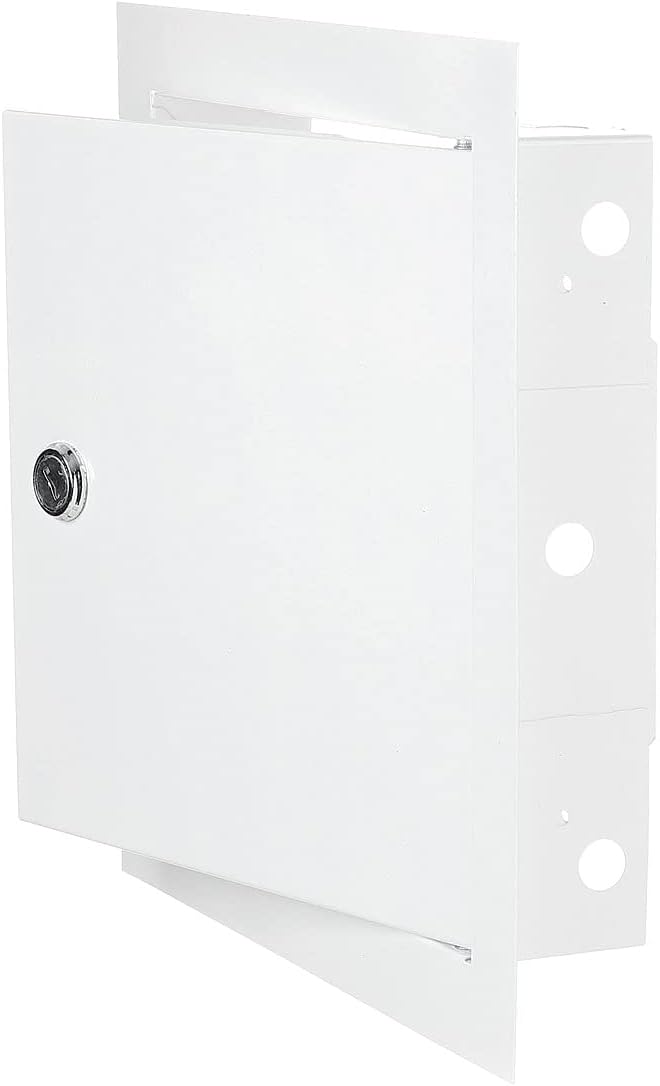 Access Panel Door Metal With Lock, White 250mm x 300mm
