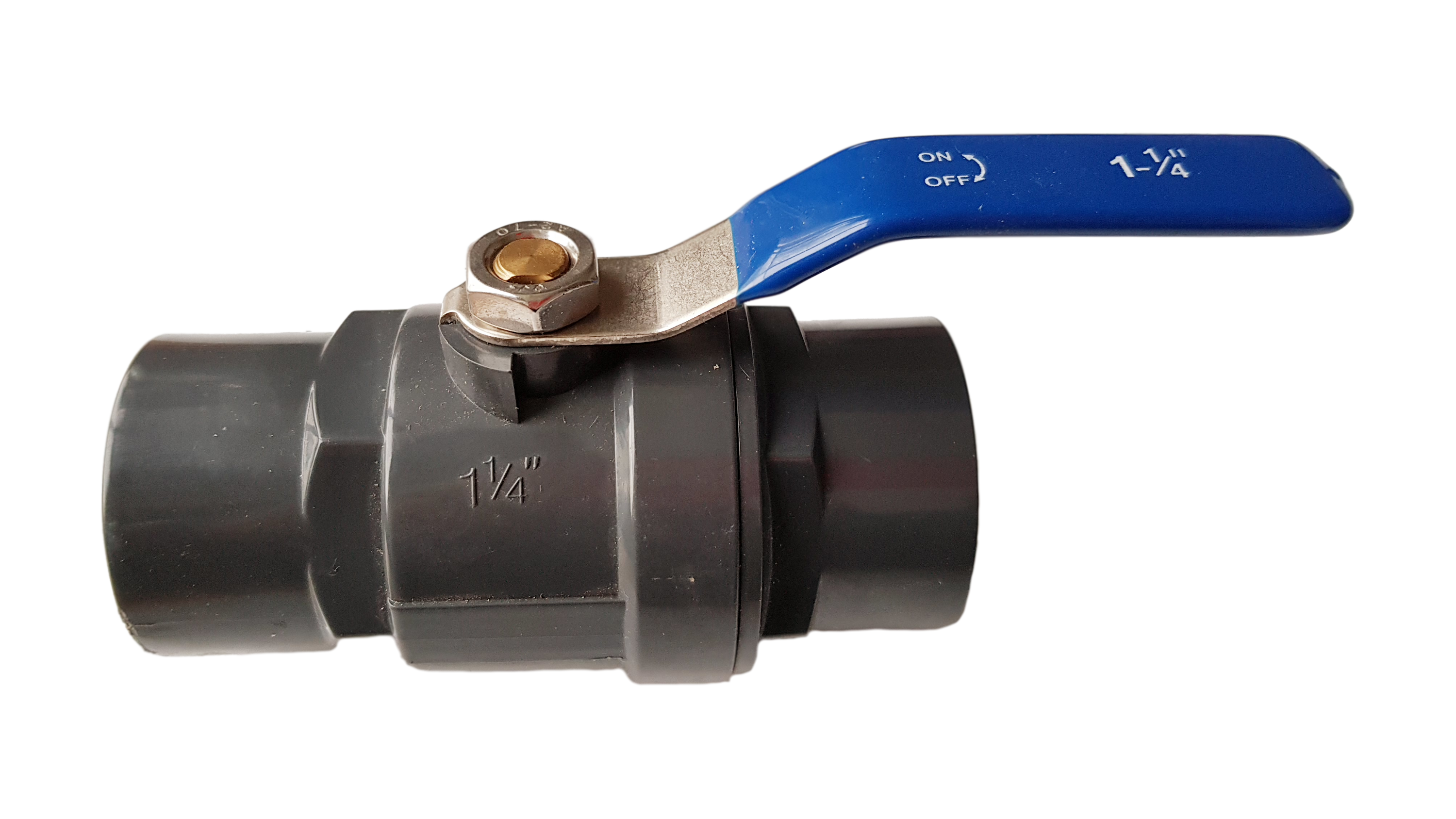 PP 1.25" BSPF Stopcock with Stainless Steel Ball Valve and Handle