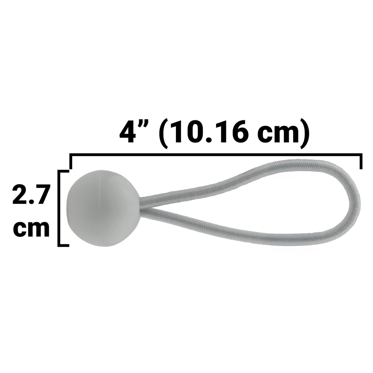 Clear M-Grade Tarpaulin with 20 x 4" Bungee Balls (White)