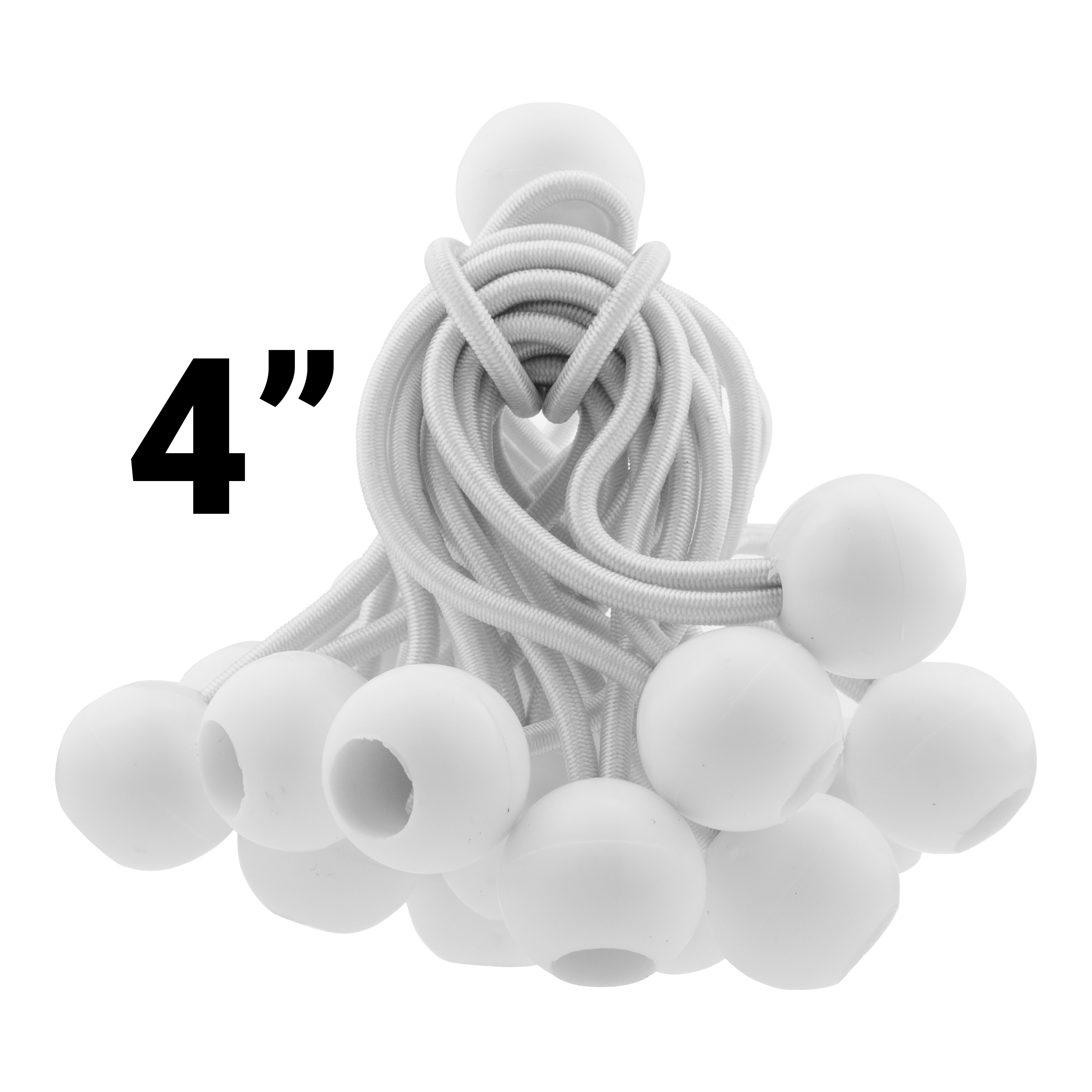 Clear M-Grade Tarpaulin with 20 x 4" Bungee Balls (White)