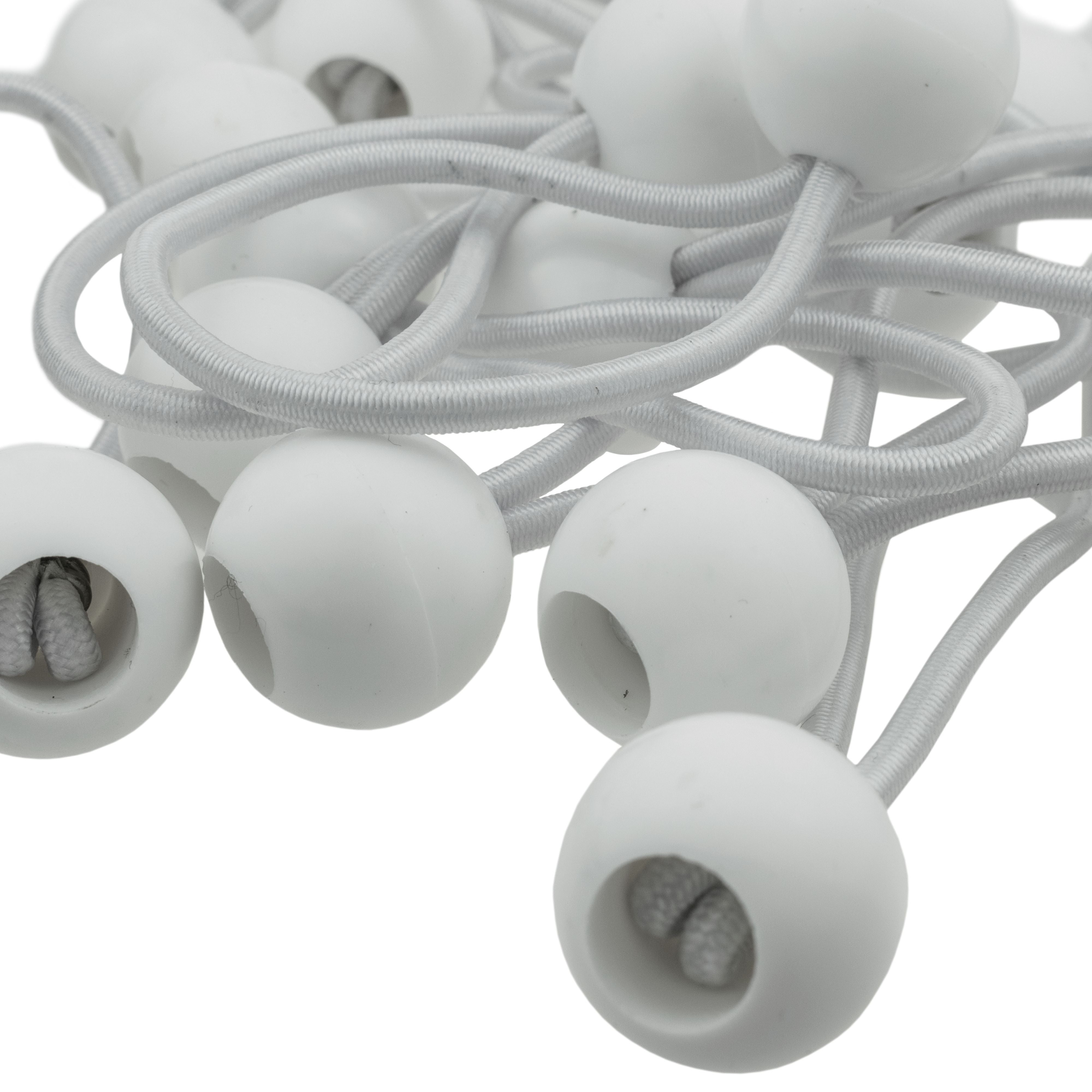 Green M-Grade Tarpaulin with 20 x 4" Bungee Balls (White)