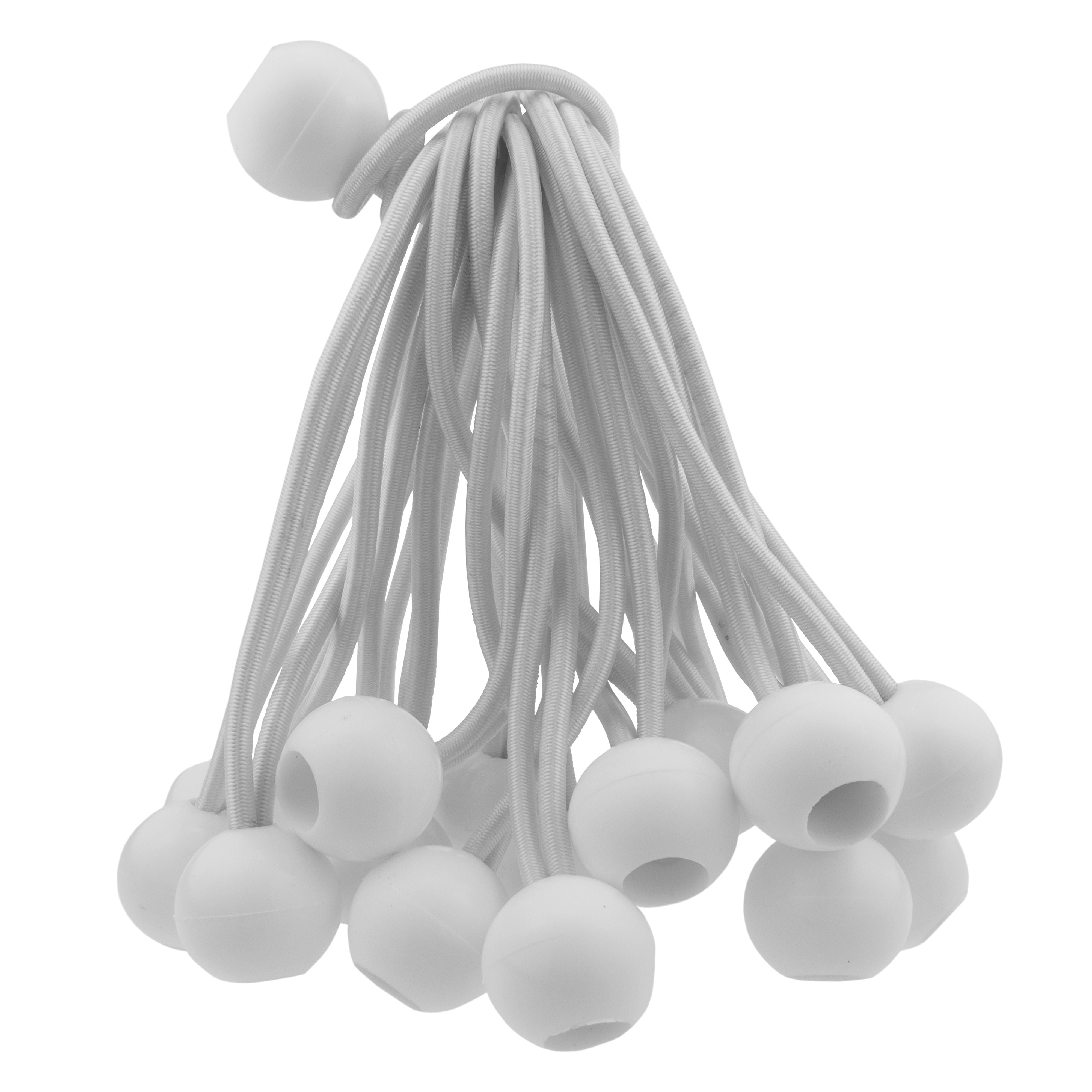 Clear XL-Grade Tarpaulin with 20 x 6" Bungee Balls (White)