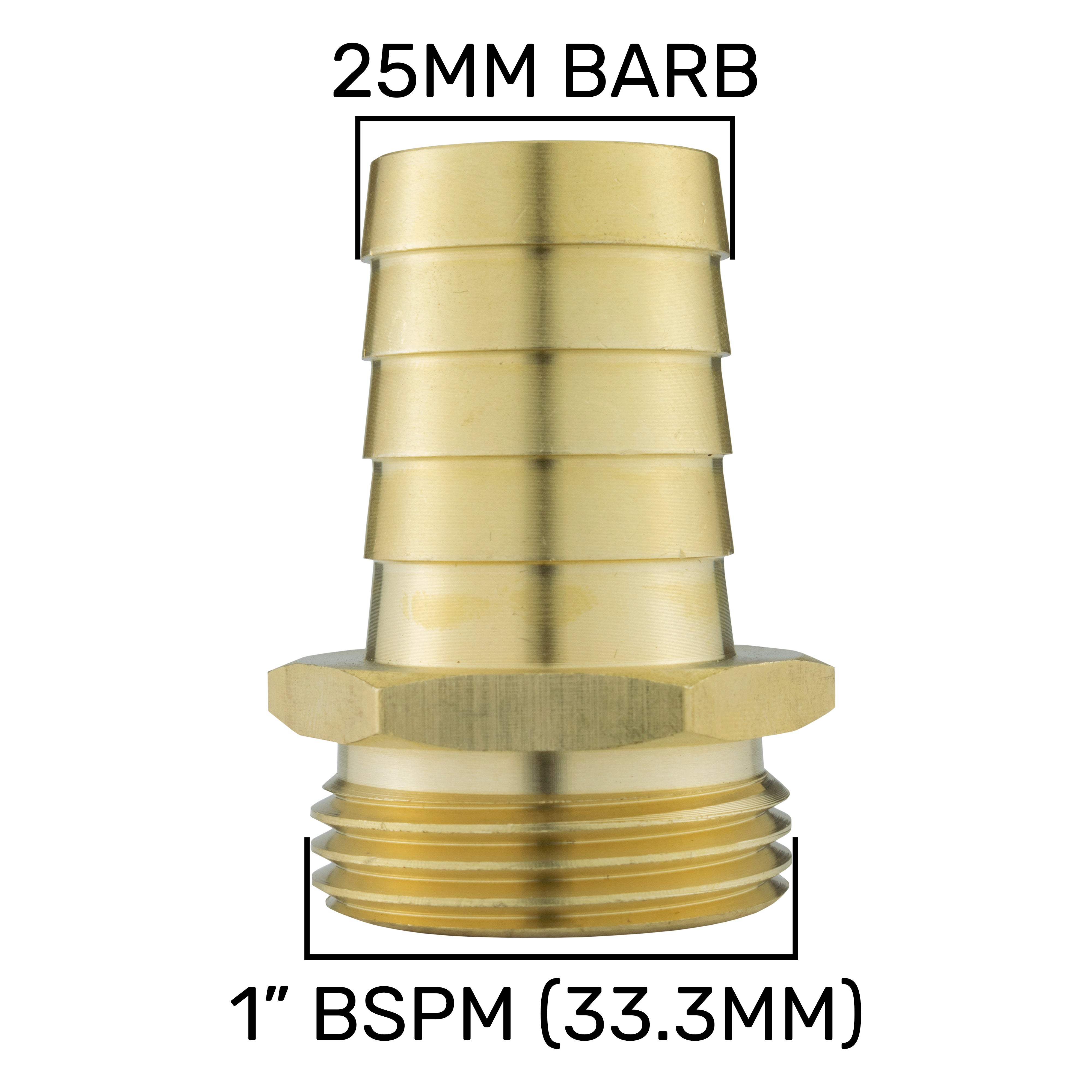 Brass Straight Joiner 25mm - 1" BSPM