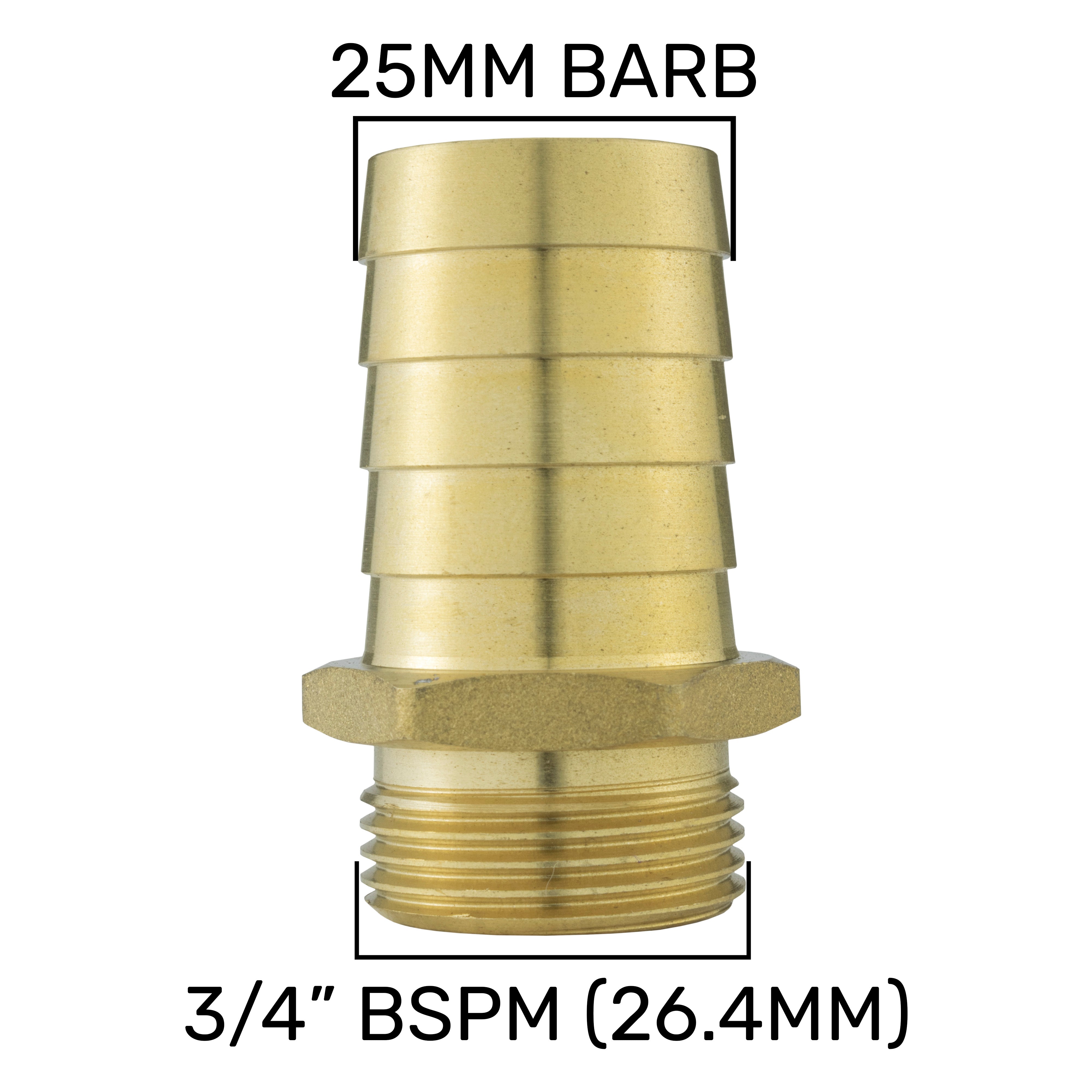 25mm Brass Barb with BSPF-Quick Connect Valve & Hose Connector Brass