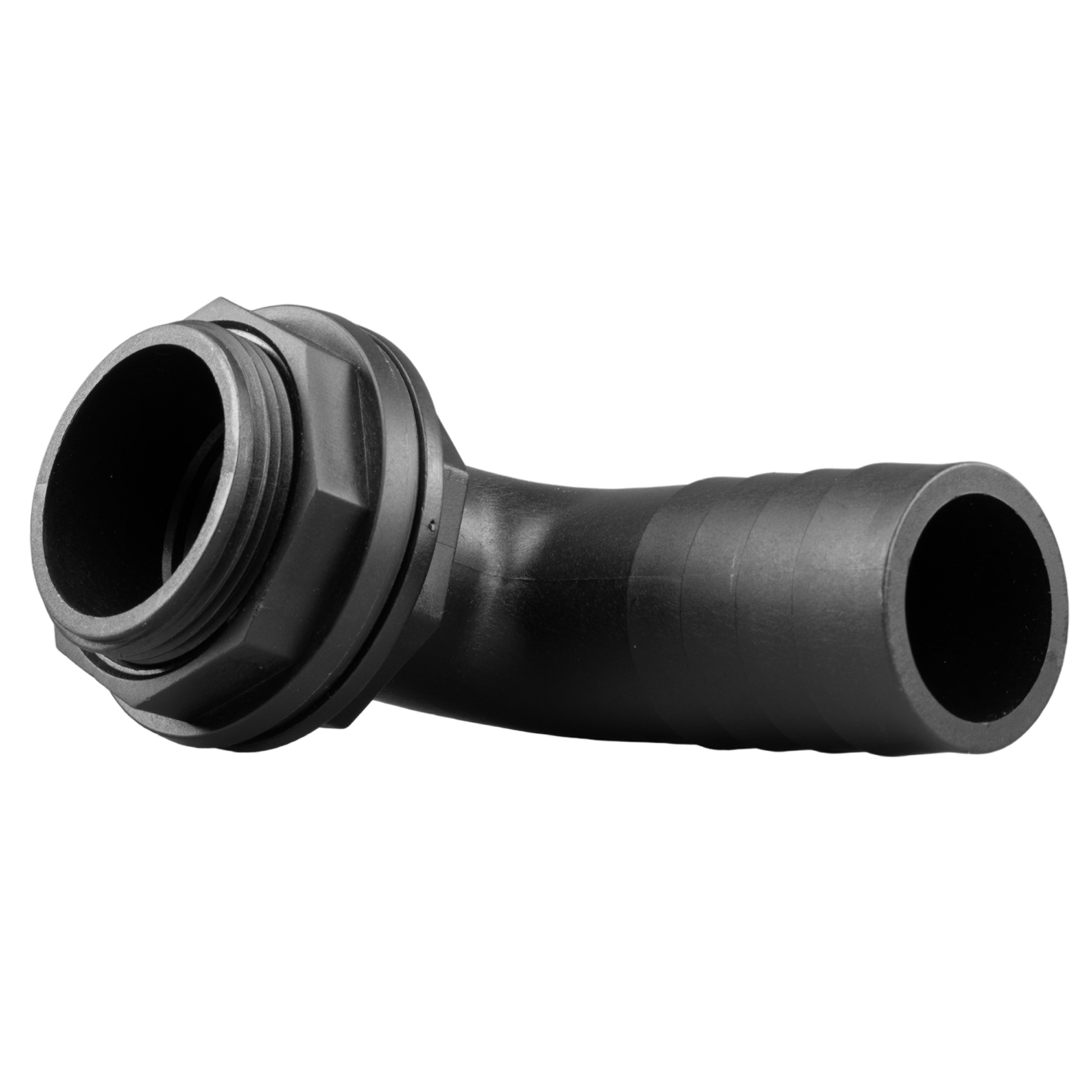Tank Connector 90 Degree with Washer & Nut 2"BSPM - 2" Barb