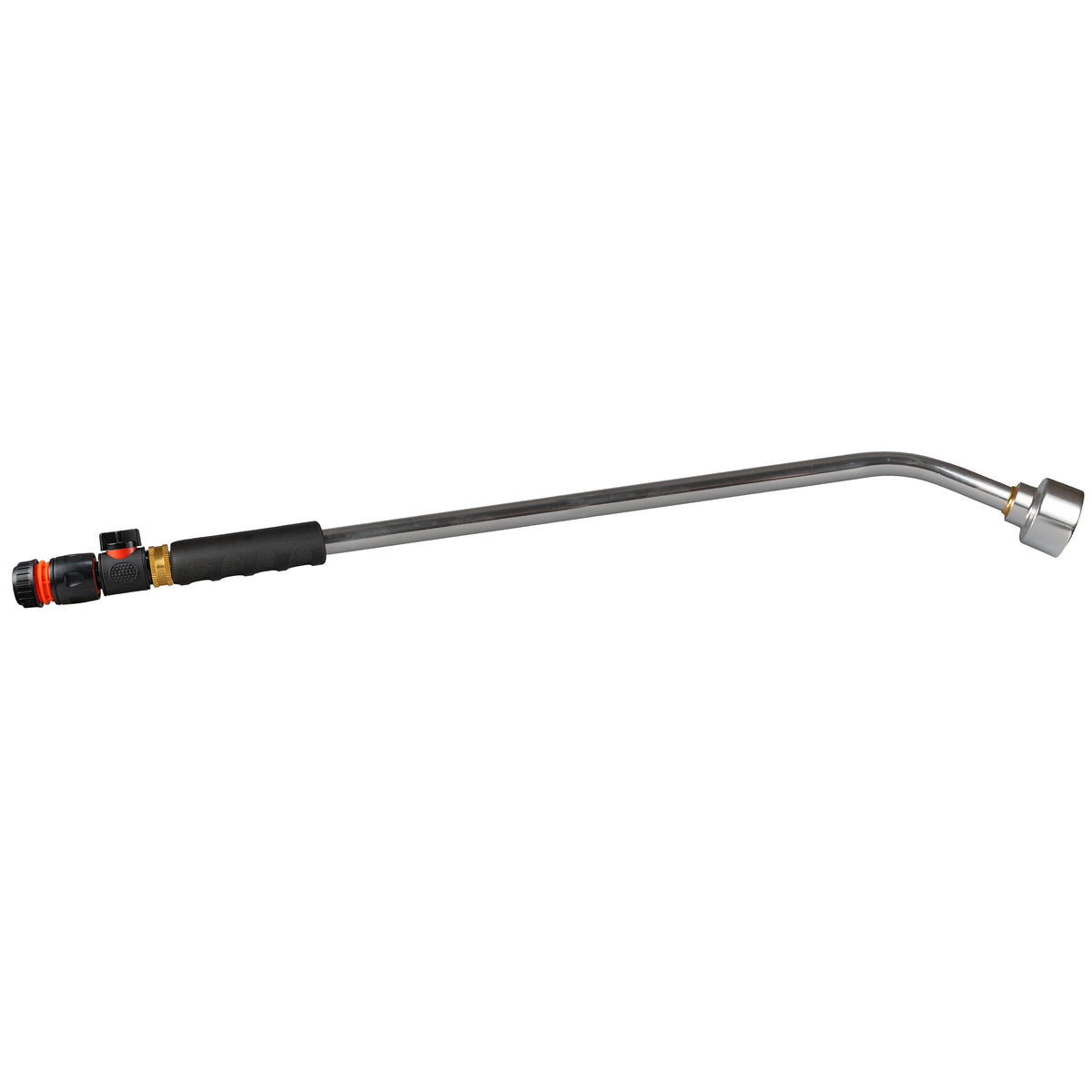 75cm Garden Watering Lance with Quick Connect Valve (Black) and Hose Connector