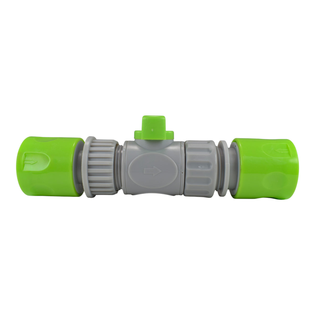 Male & Female Threaded Hose Quick Connector Set with Valve (Lime)