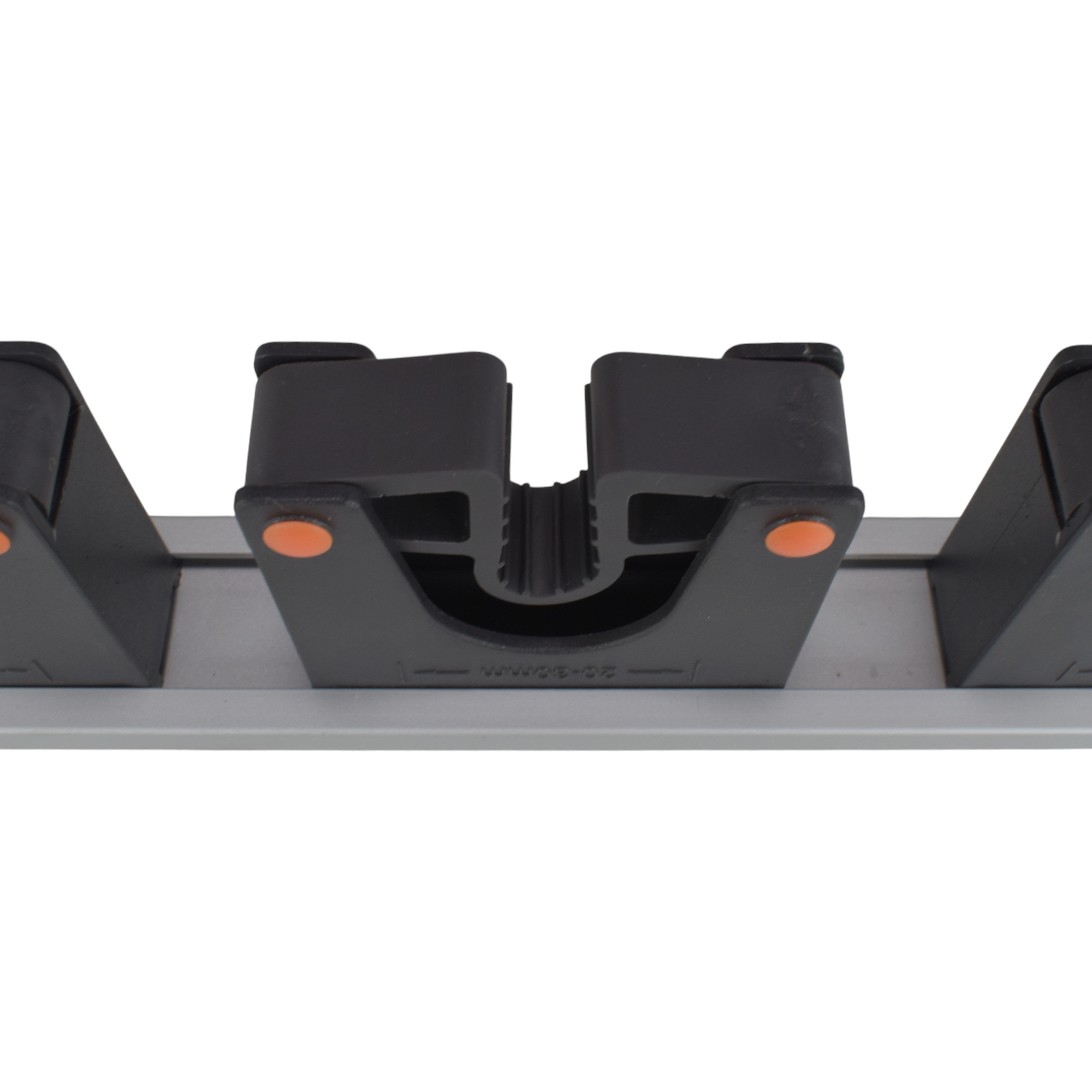 Wall Mount Tool Holder Rail - Gripper Design (5 Handles)