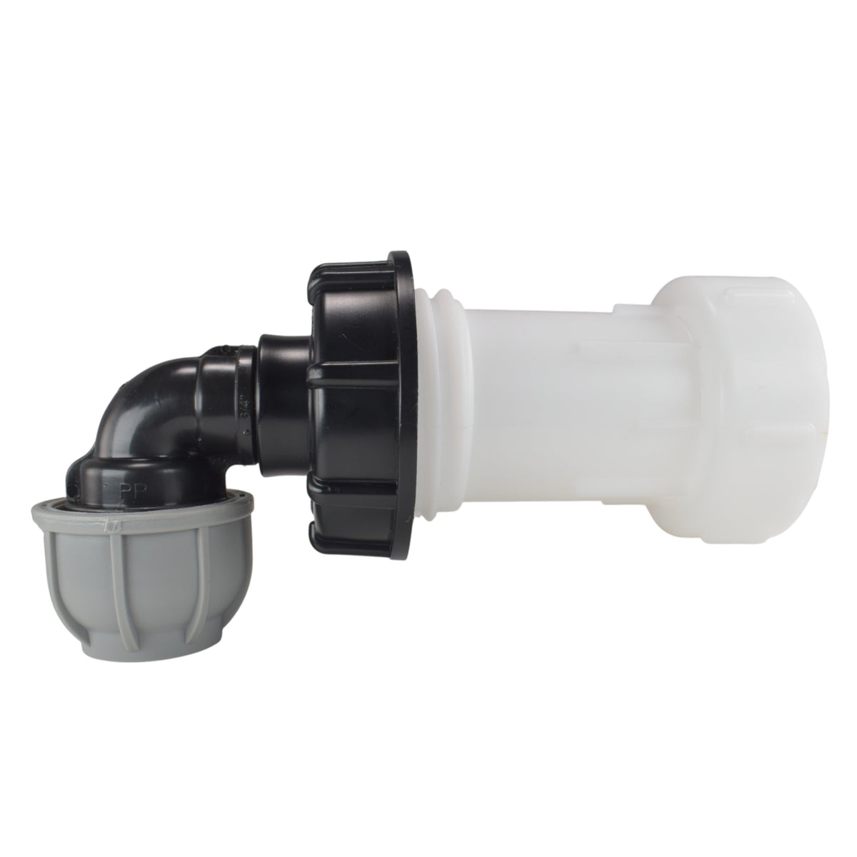 IBC Extender with 2” S60X6 Cap and 20mm MDPE Elbow