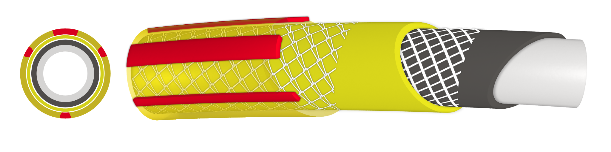 Premium Garden Hose 6-Layer 1/2" Pipe Yellow