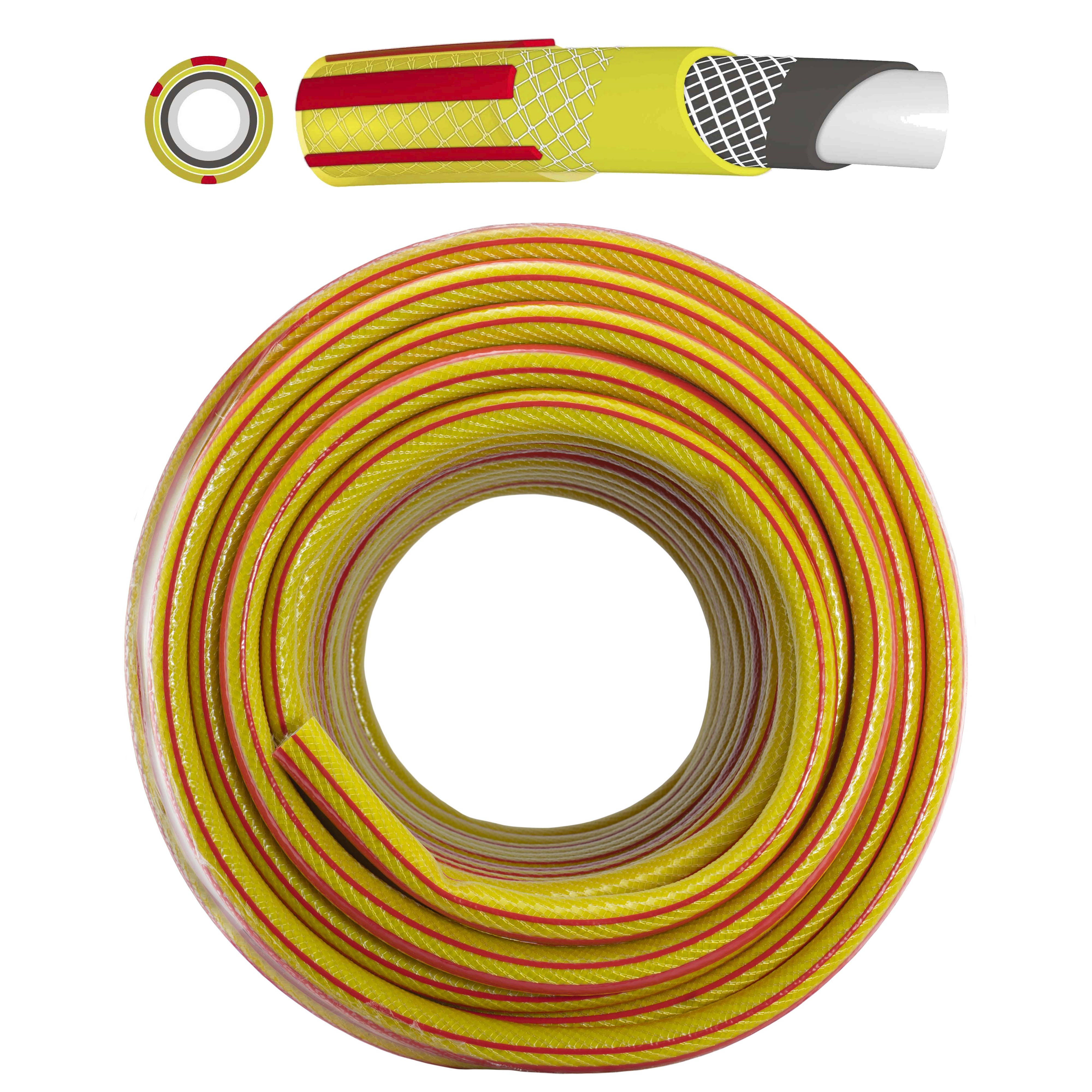 Premium Gold Garden Hose 6-Layer 3/4" Pipe