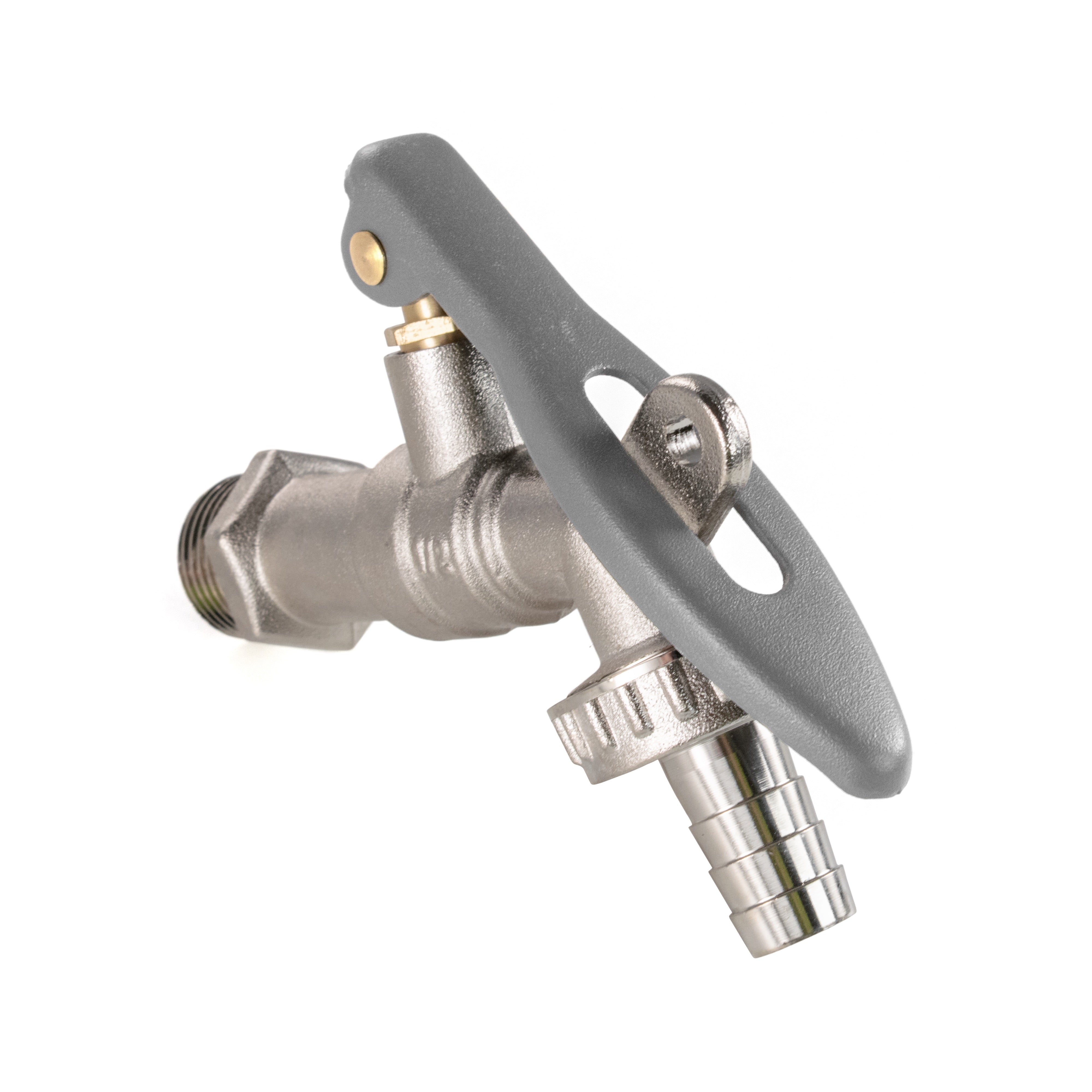IBC 2" S60X6 - 1/2" BSP Extender Adaptor with Lever Tap Hose Barb and Lever Lock