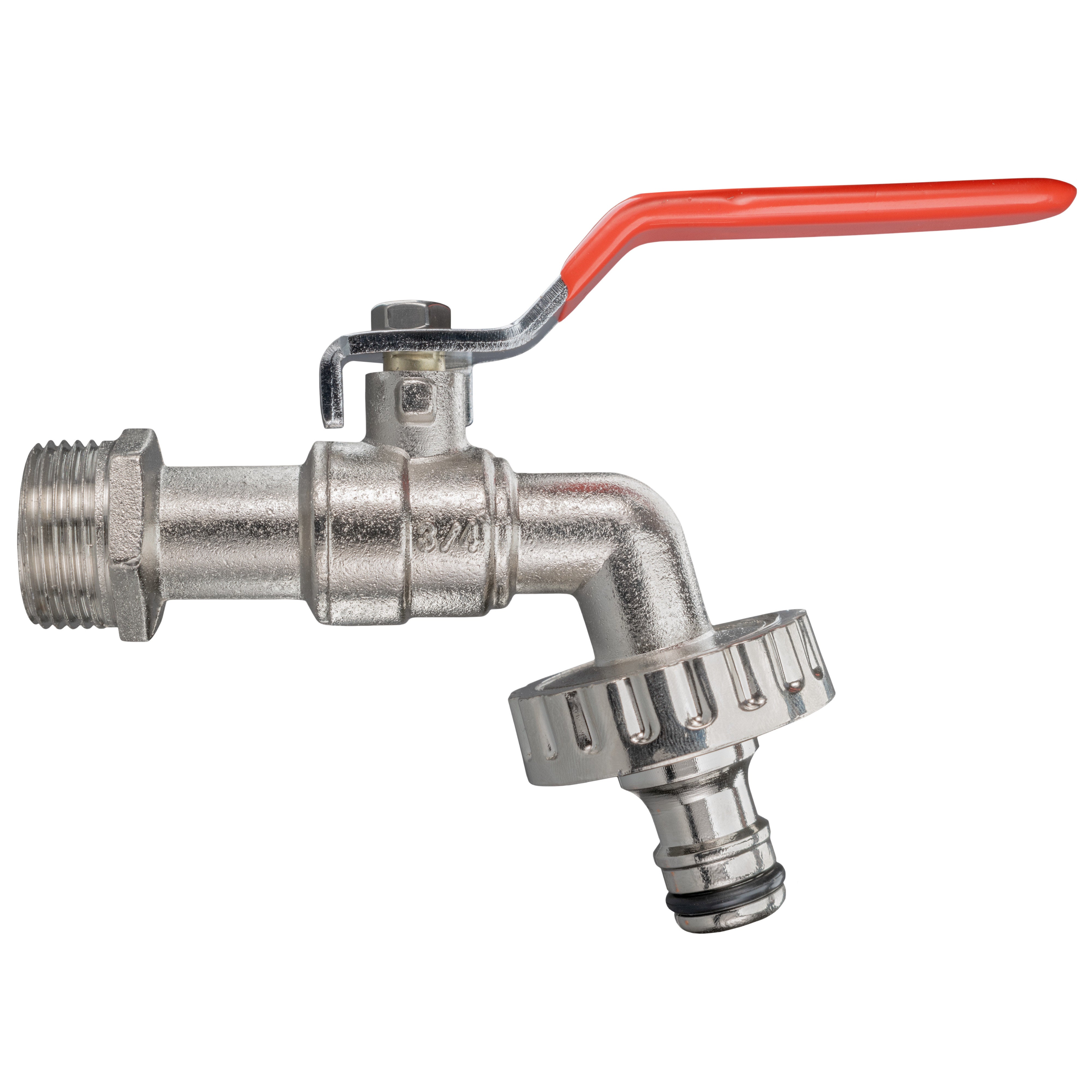 IBC S60x6 M-F Extender Swivel with S60X6 Cap and Quick Connect Lever Tap ¾” BSP