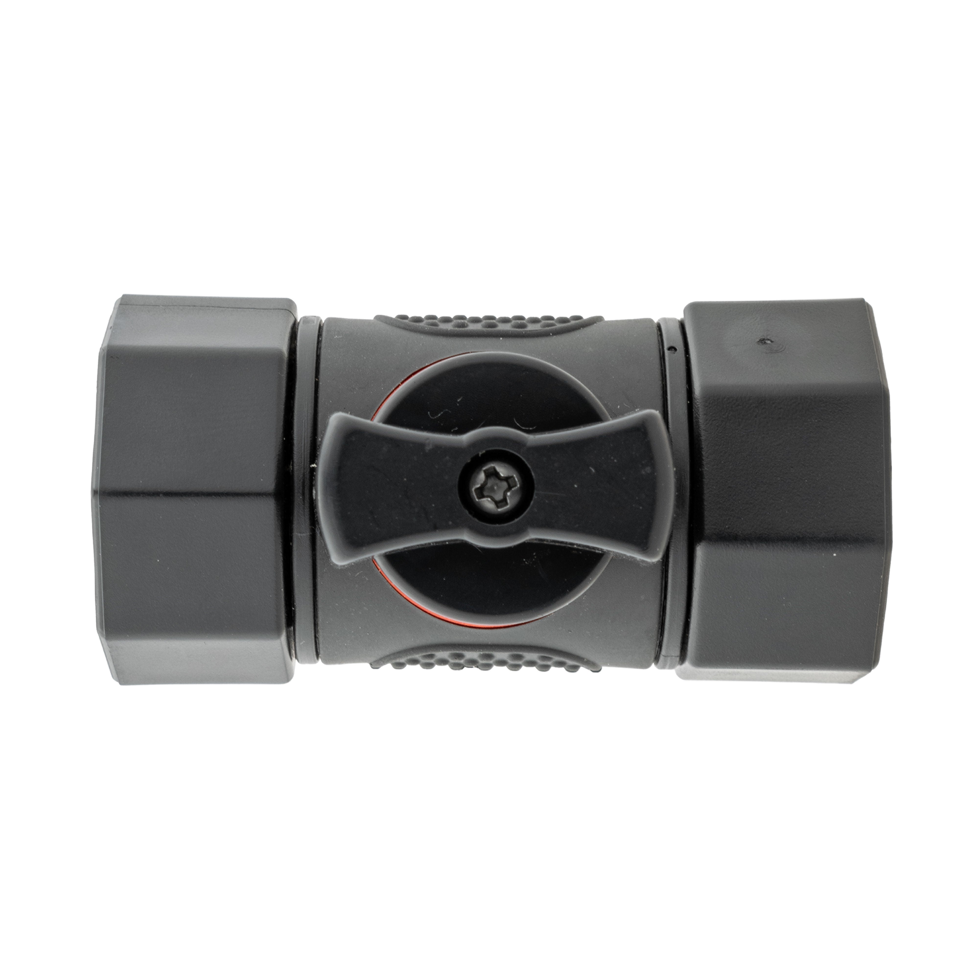 Hose Connector Blue with In-Line BSPF Threaded Valve
