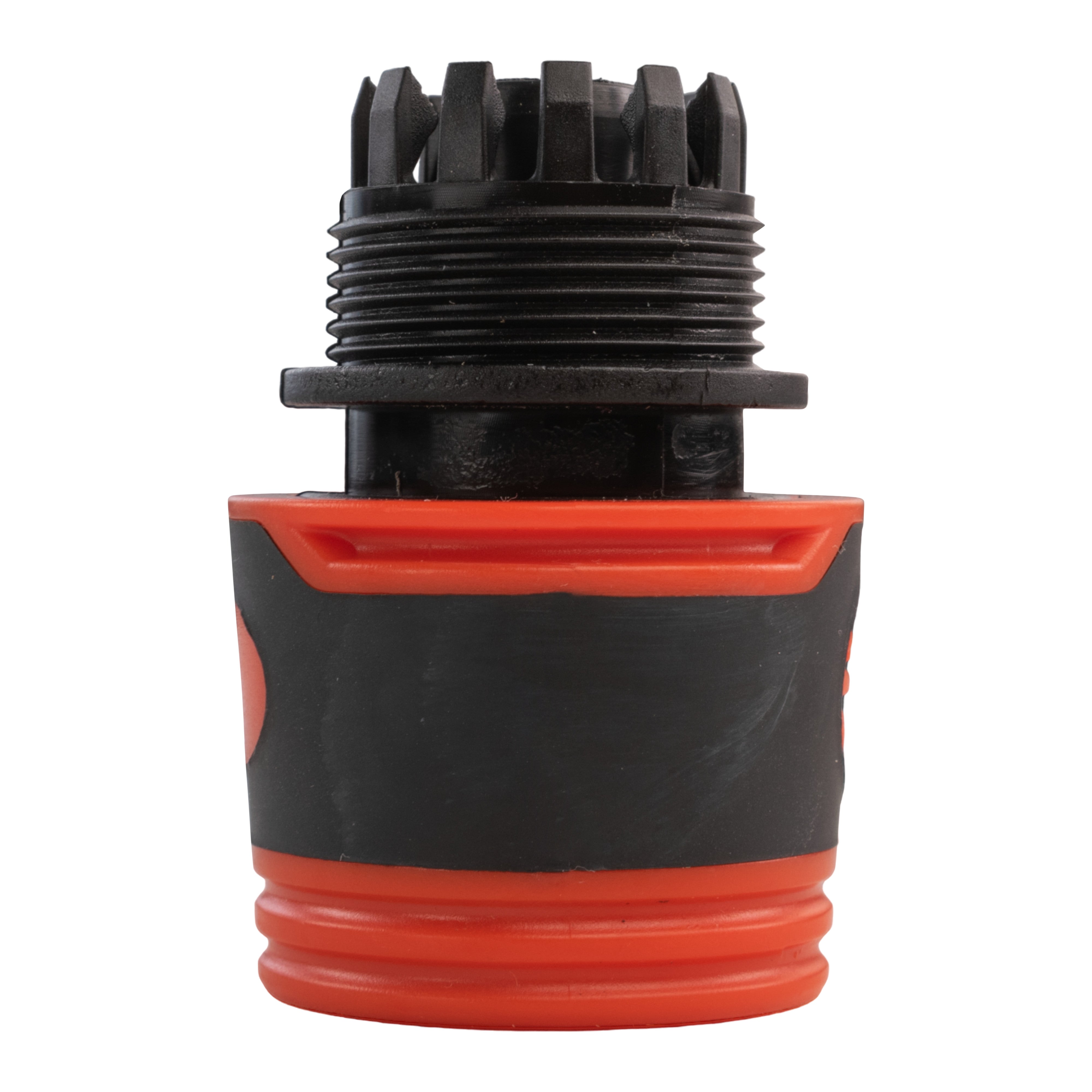 IBC 2” S60X6 Cap with BSPF Thread-Quick Connect Male Valve and Hose Connector Black Soft