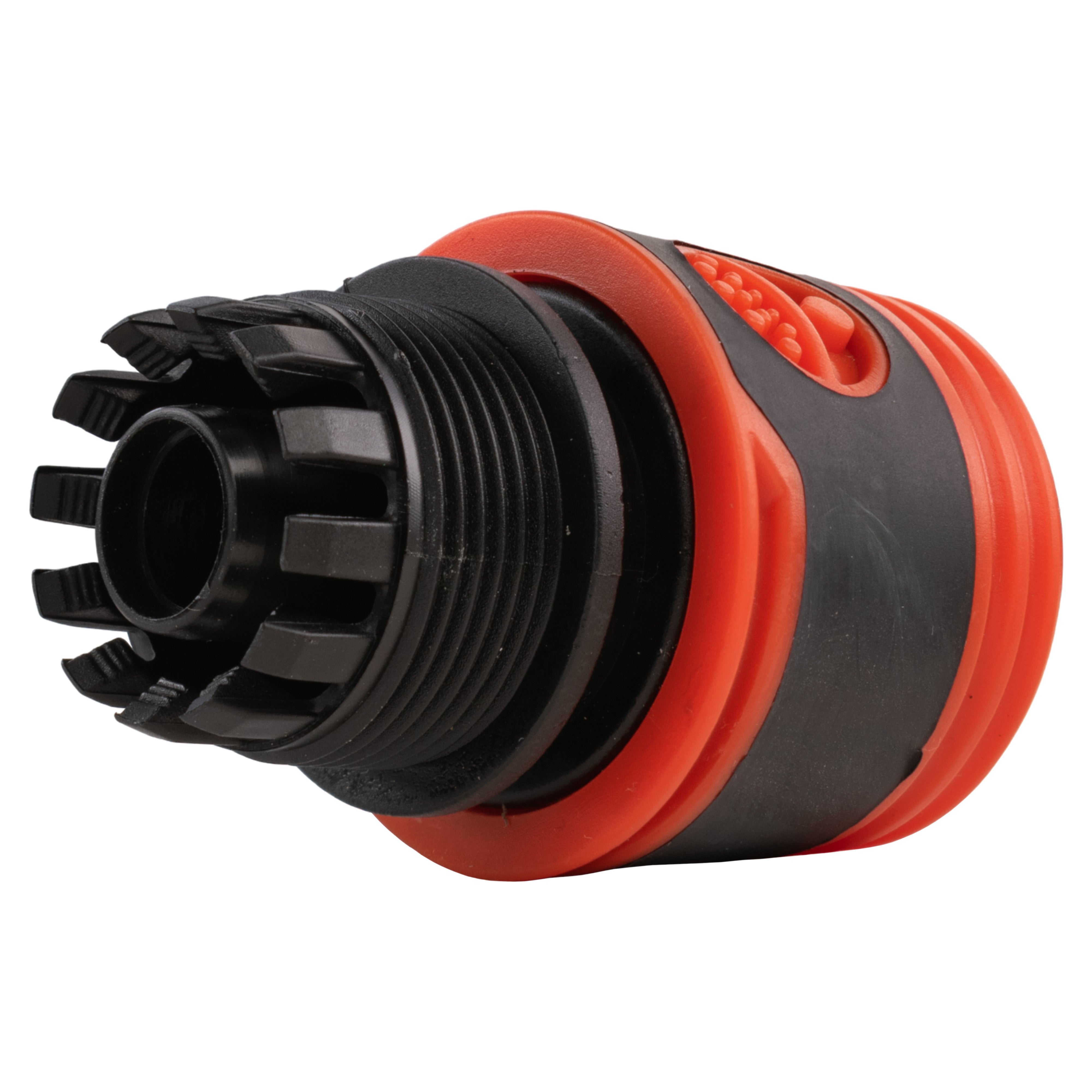 IBC 2” S60X6 Cap with BSPF Thread-Quick Connect Male Valve and Hose Connector Black Soft