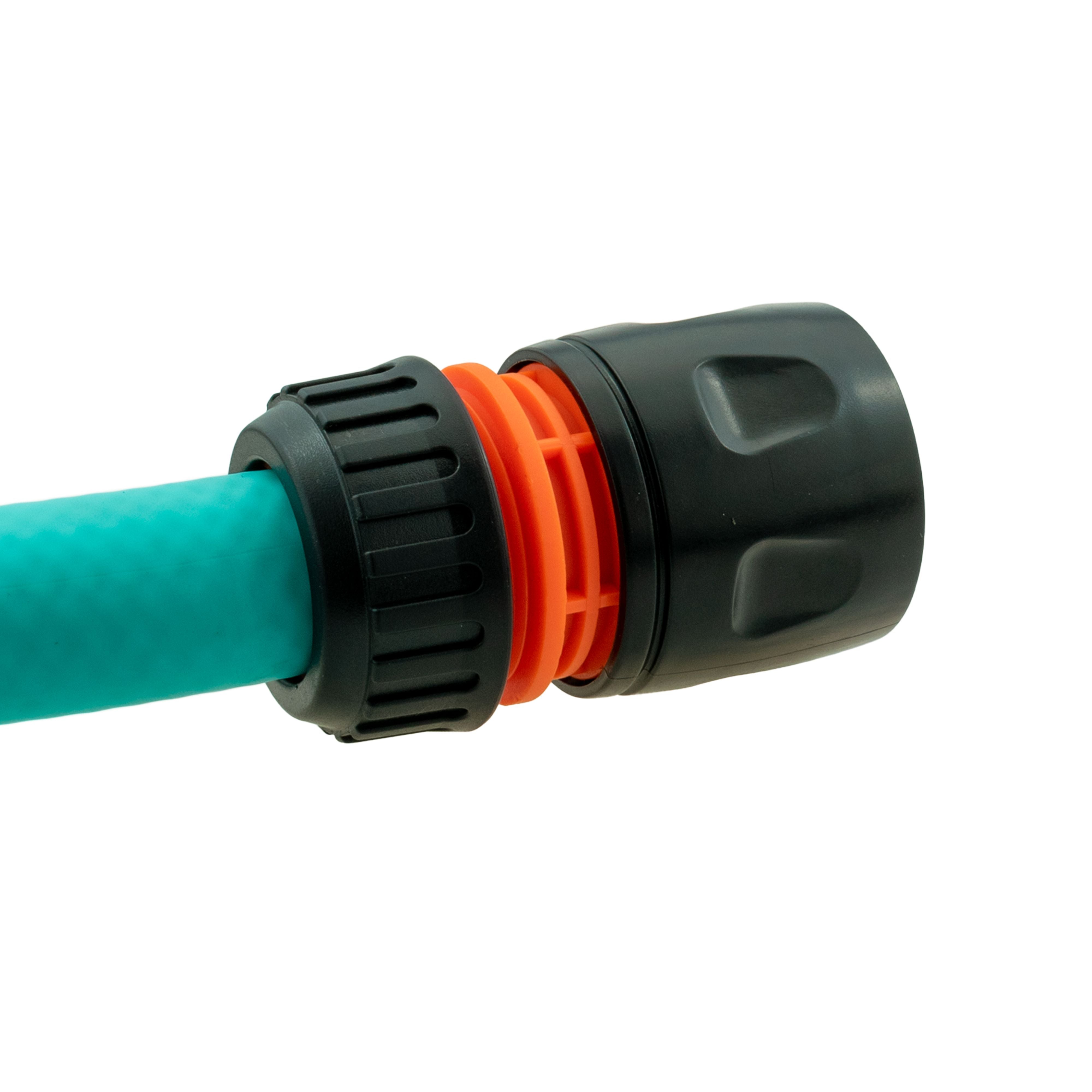 16mm Barbed Straight with BSPF-Quick Connect Valve & Hose Connector Black