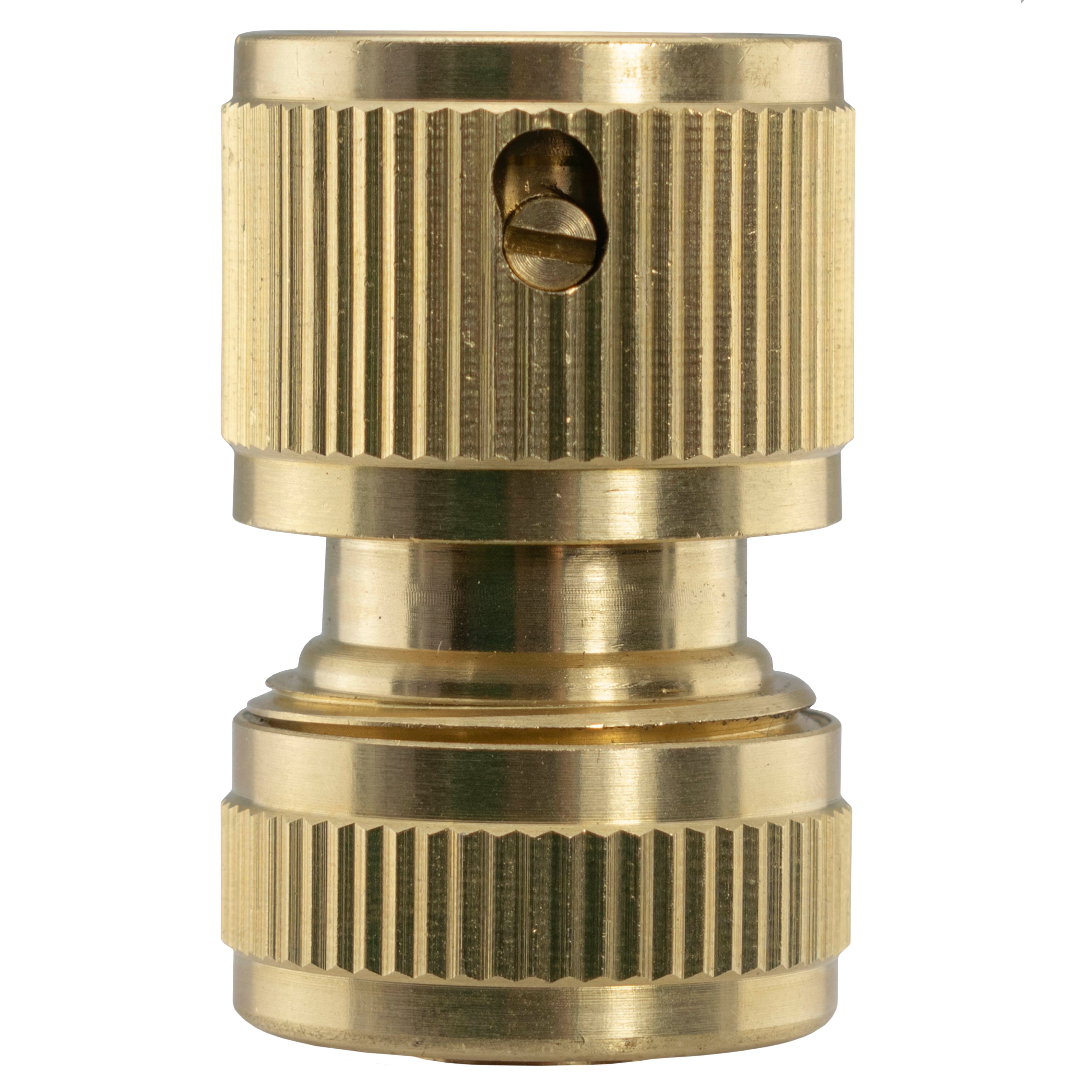 IBC 2” S60X6 Cap with BSPF Thread-Quick Connect Male Valve and Hose Connector Brass