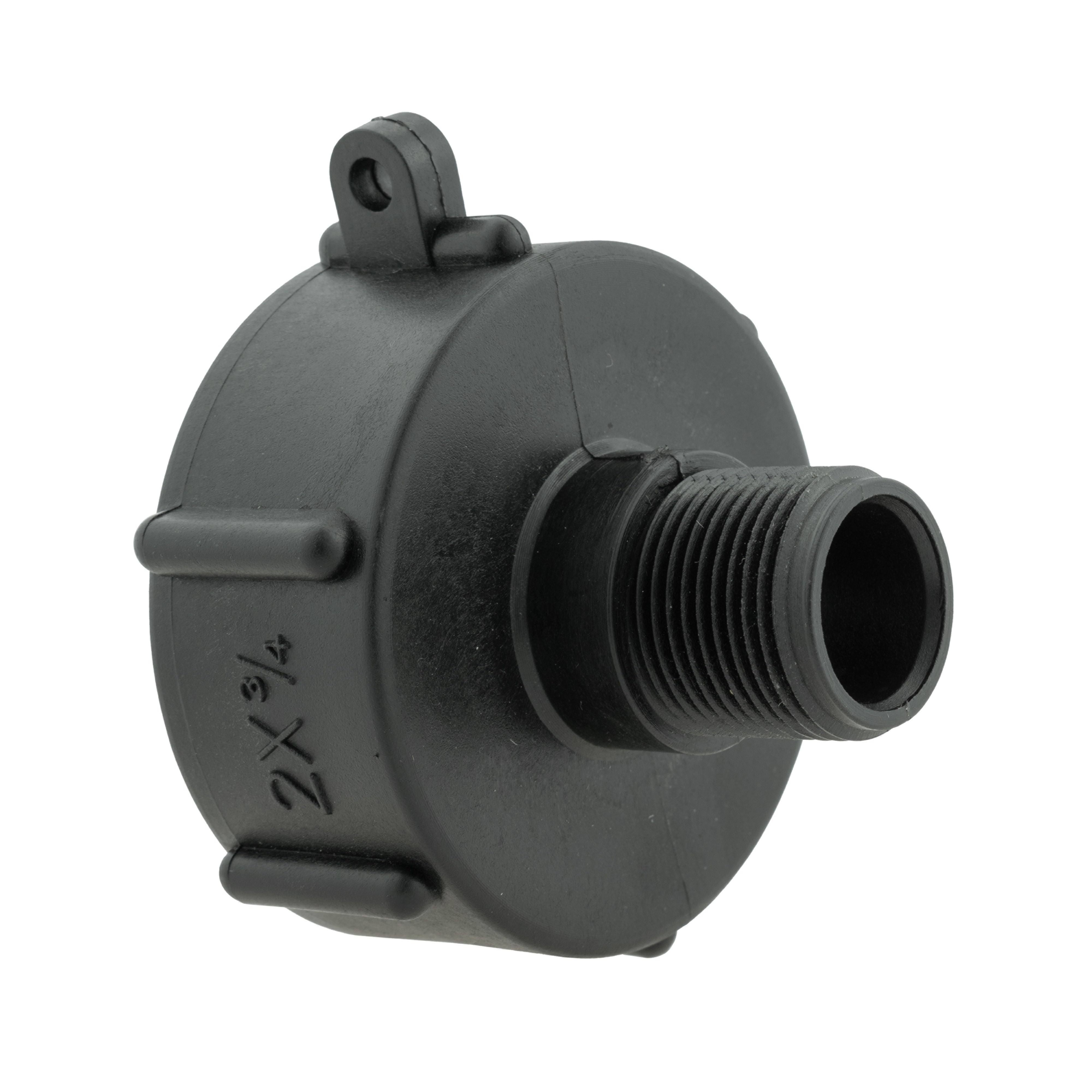 IBC 2” S60X6 Cap with BSPF Thread-Quick Connect Male Valve