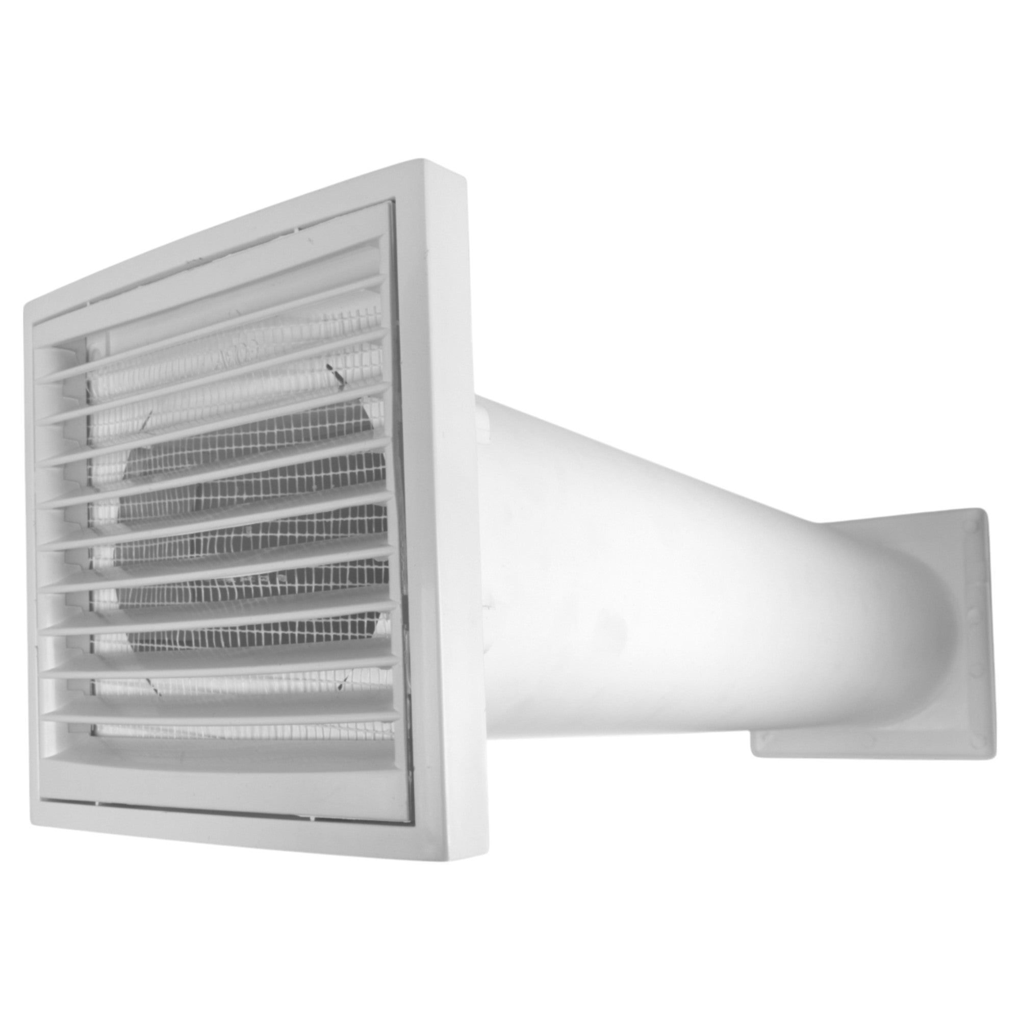 Through Wall Ventilation Kit Louvre Vent VC-KR0153 with White External Vent