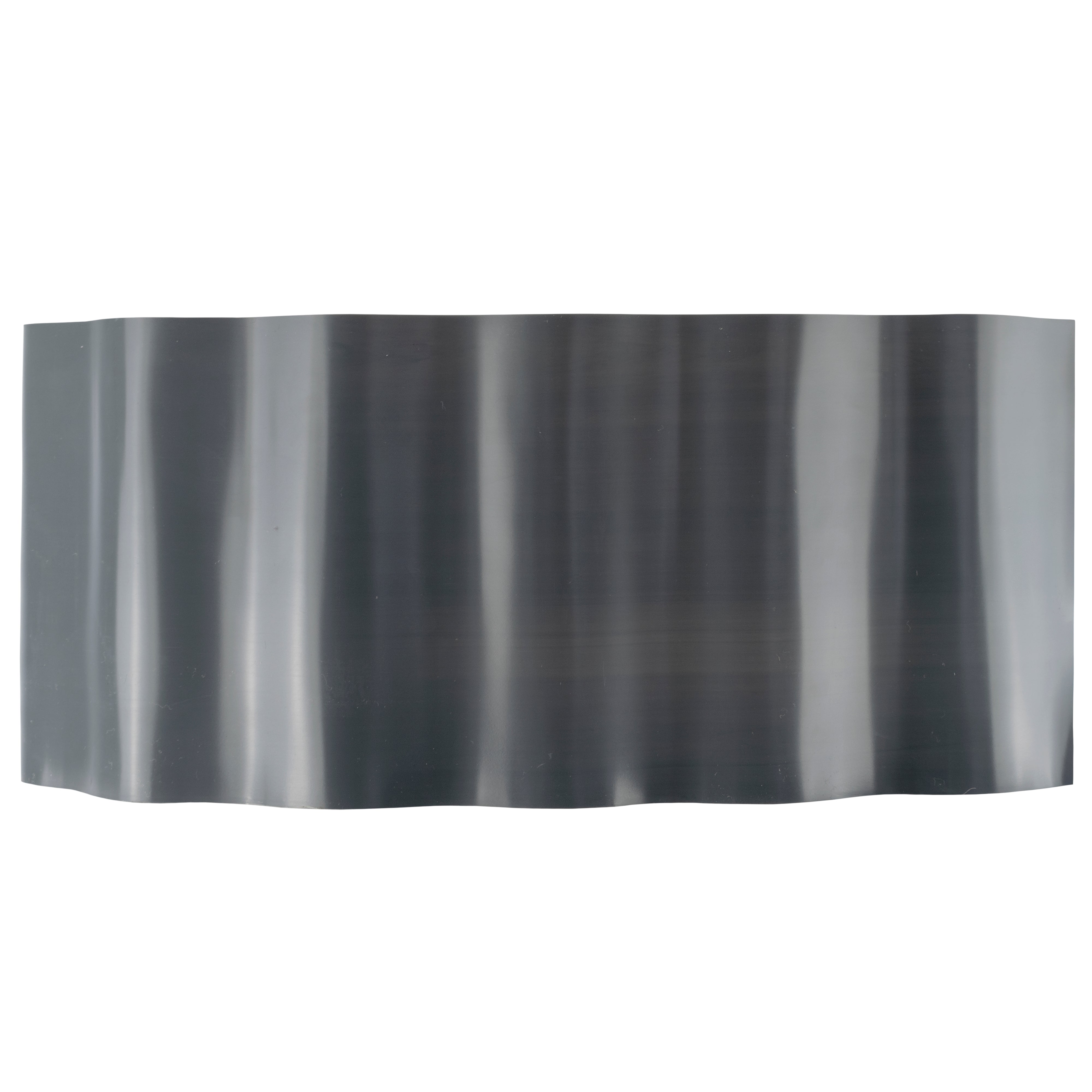 Wavy Plastic Garden Lawn Edging, H=15CM, L=9M, Gray
