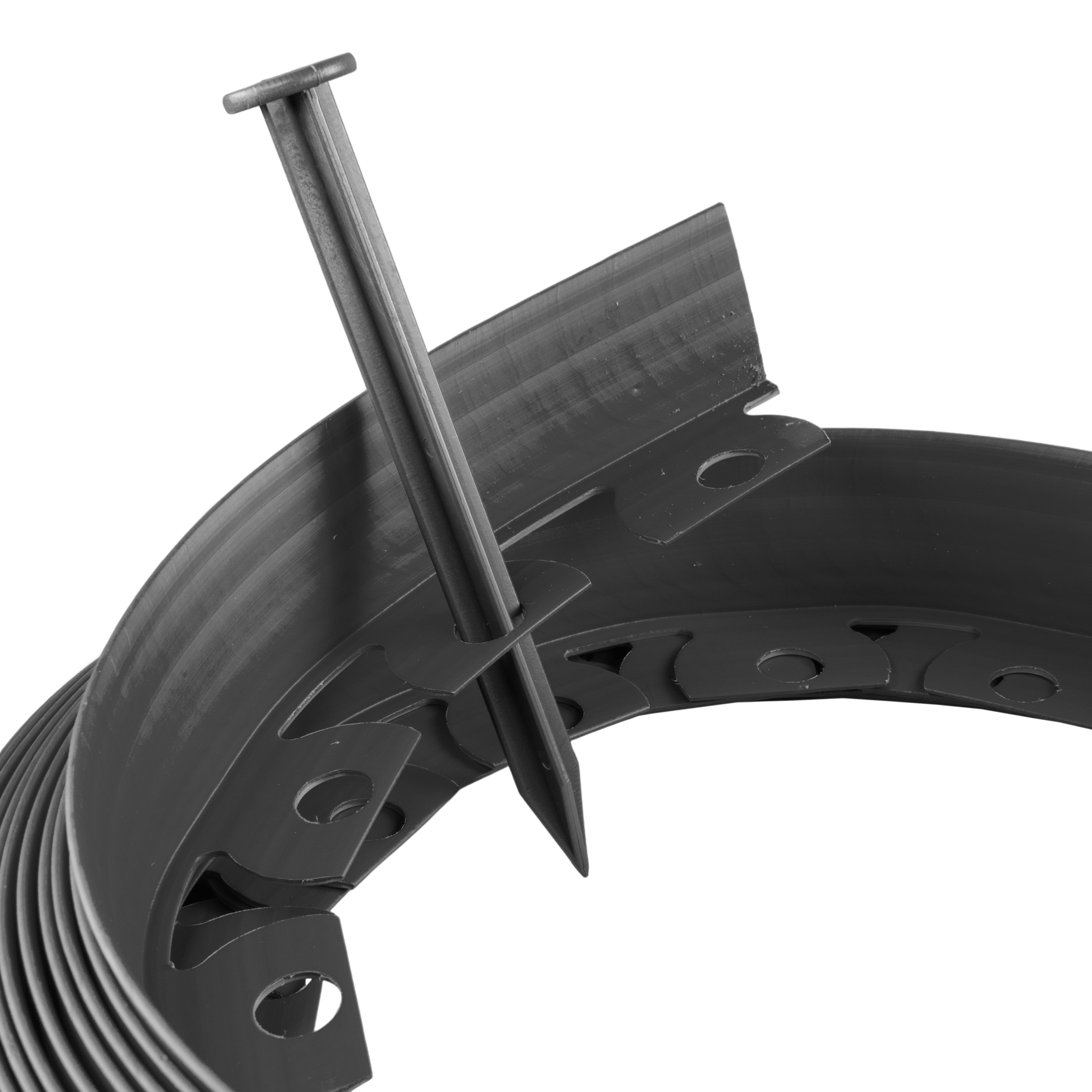 Lawn Border Set, Easy Border 60mm Black 10m With Pegs