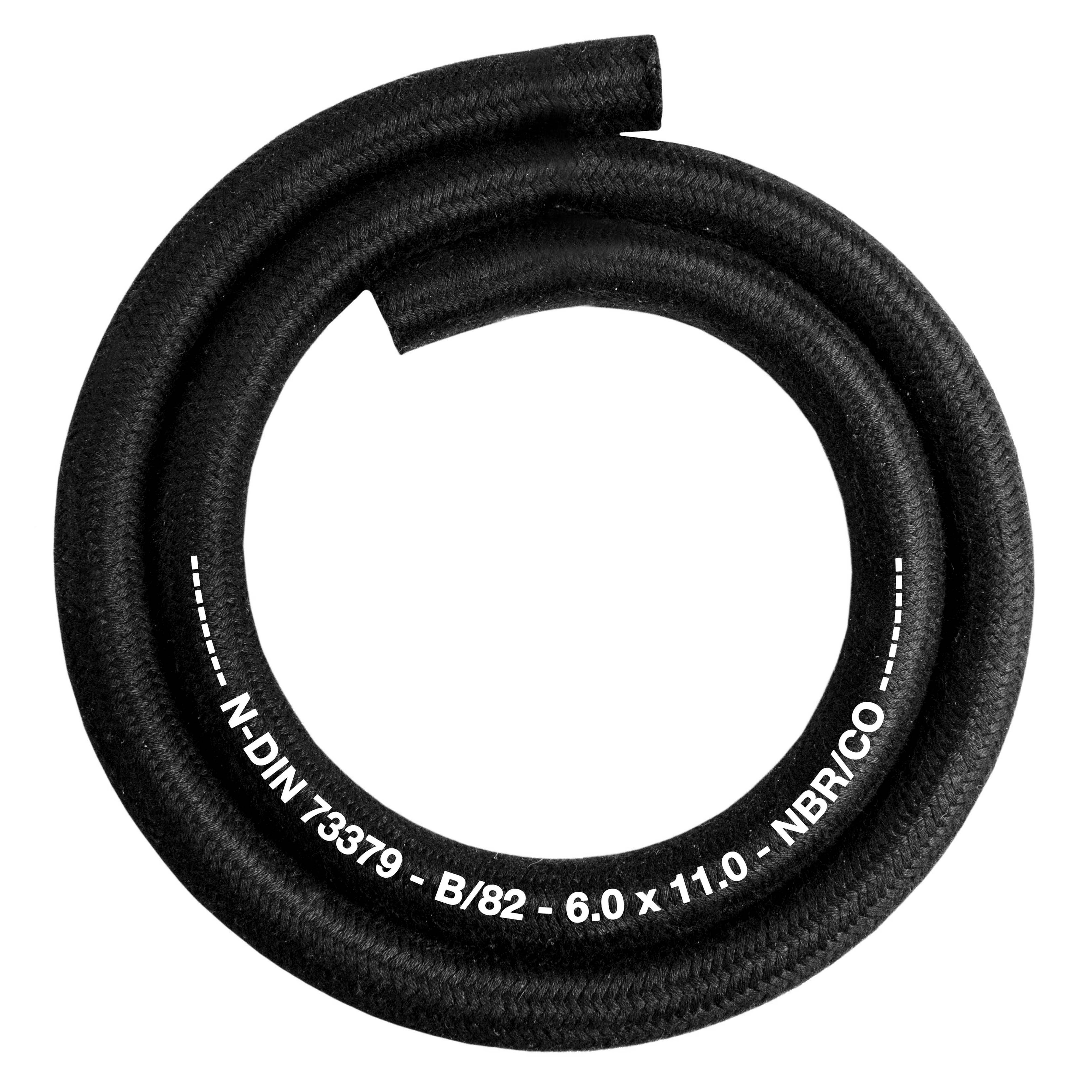 Rubber Reinforced with a Heat Resistant Textile Braid 6mm/11mm