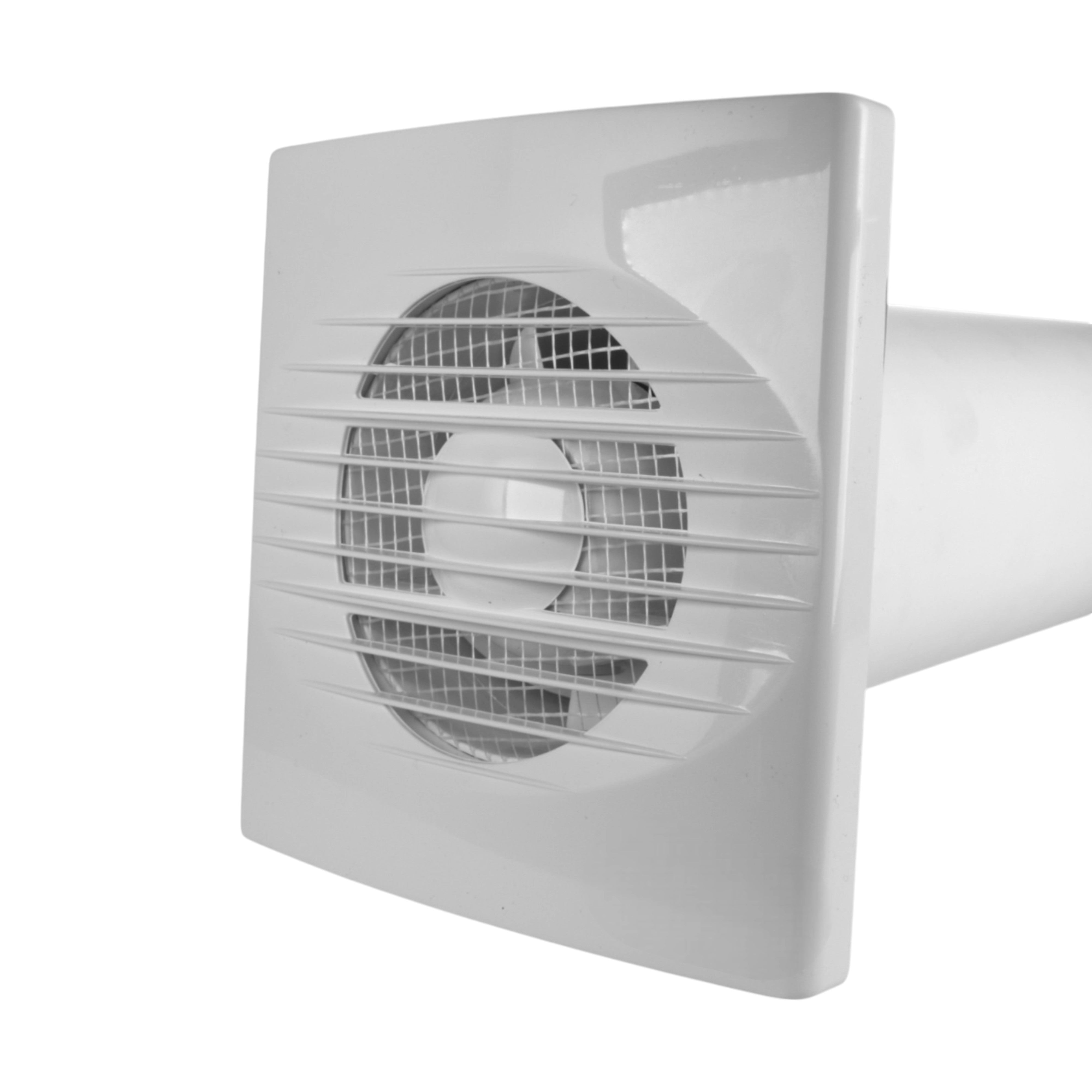 Through Wall Ventilation Kit RICO Timer and Humidistat Fan with Graphite External Vent