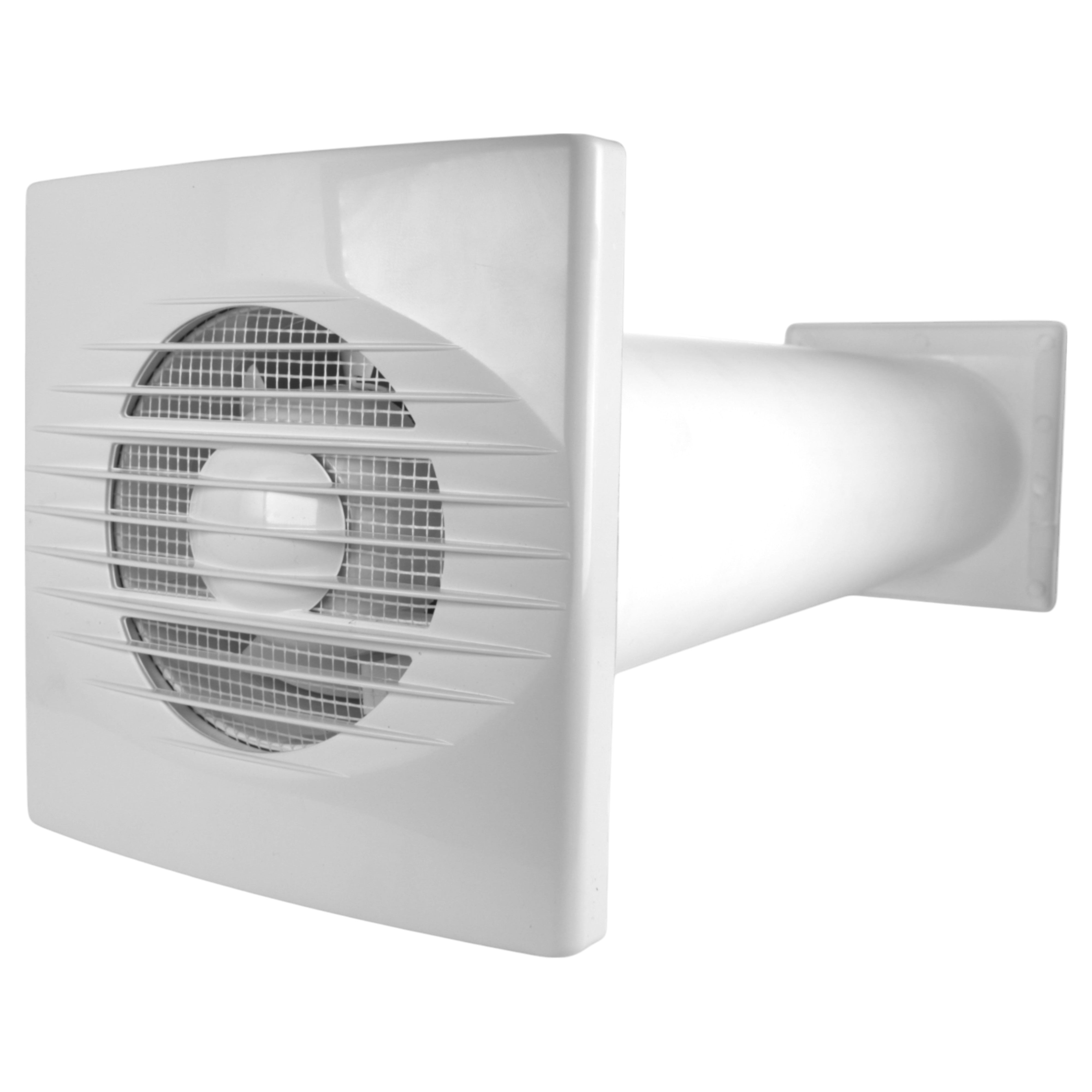Through Wall Ventilation Kit RICO Timer Switch Fan with Brown External Vent