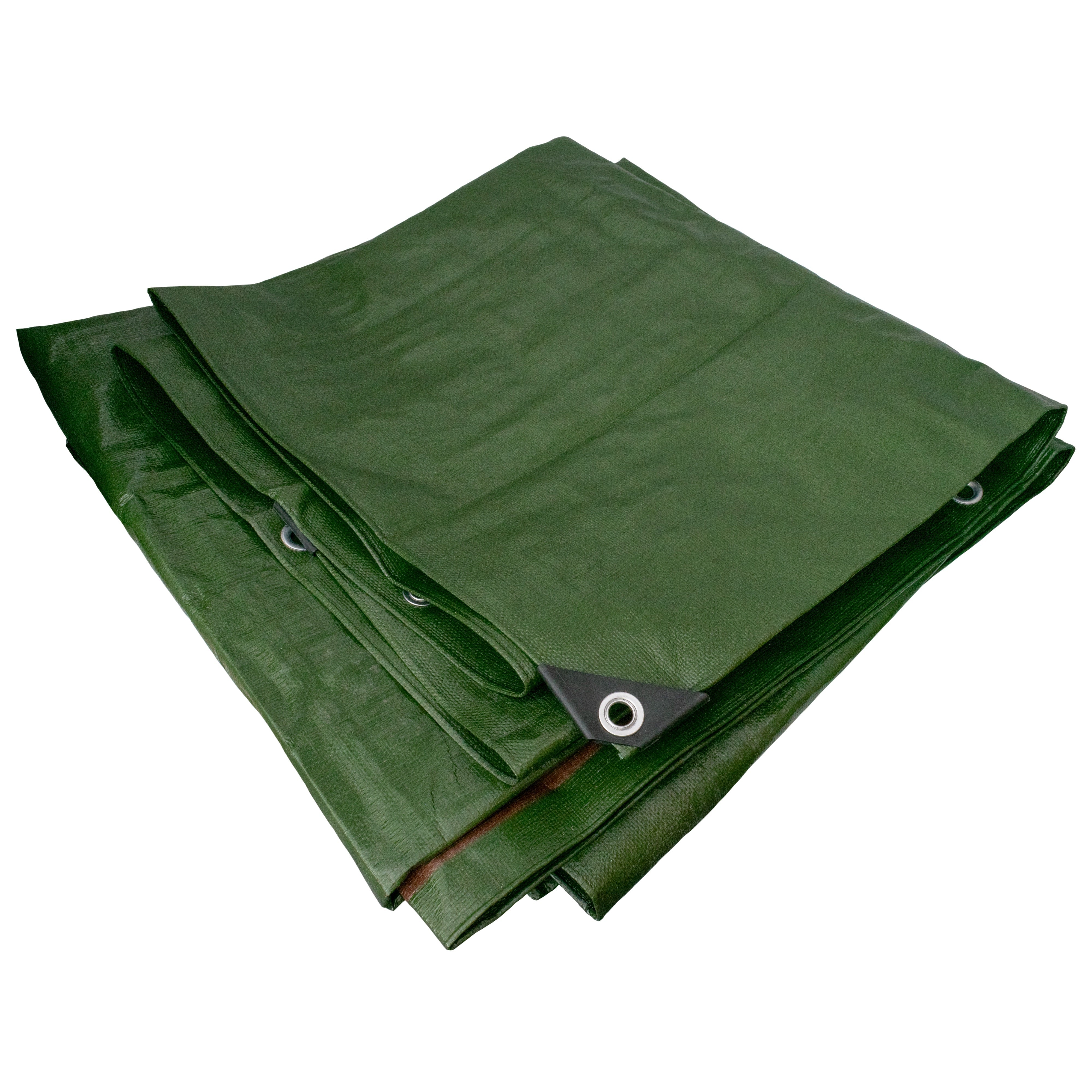 Green/Brown L-Grade Tarpaulin 3m x 5m
