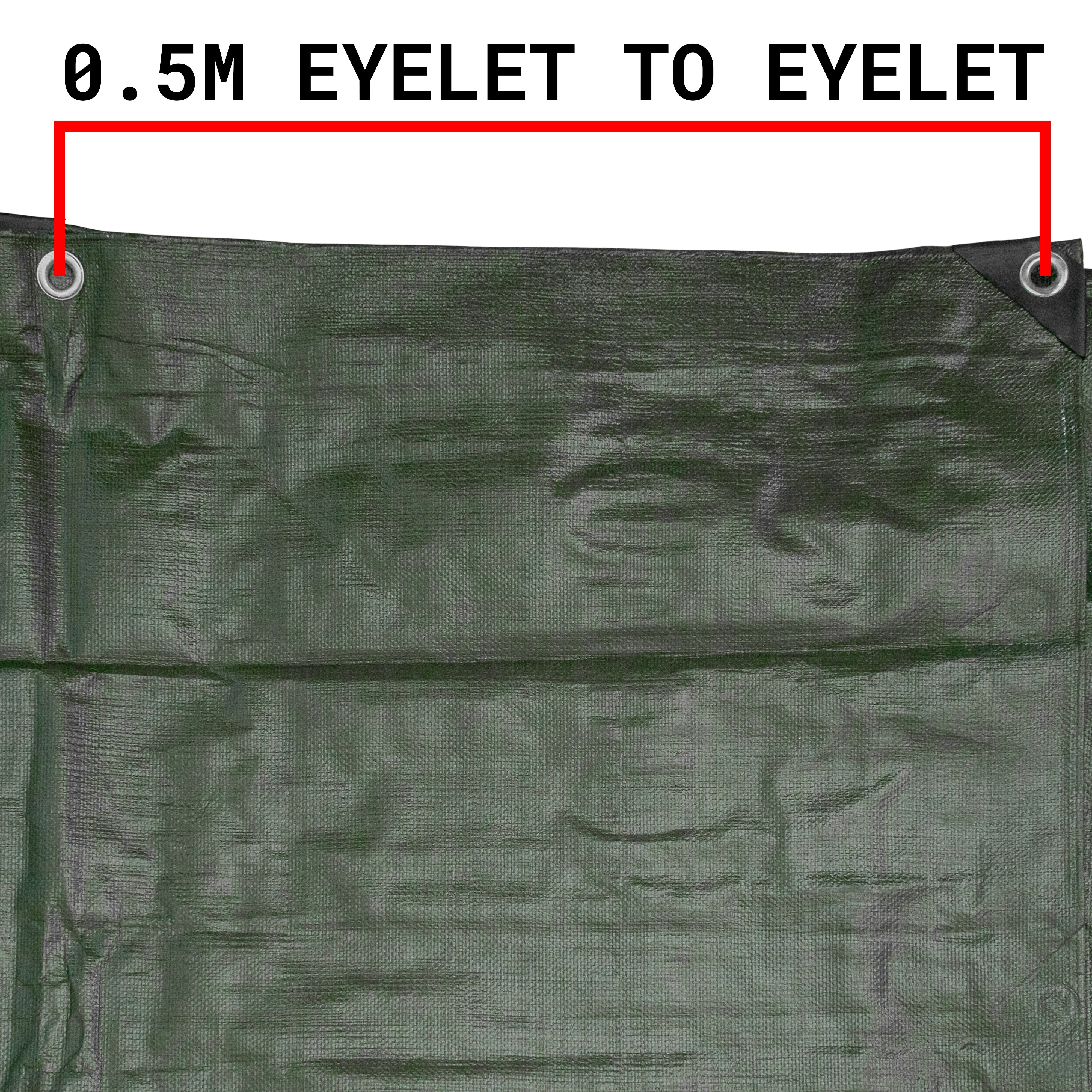 Green/Brown L-Grade Tarpaulin 4m x 5m