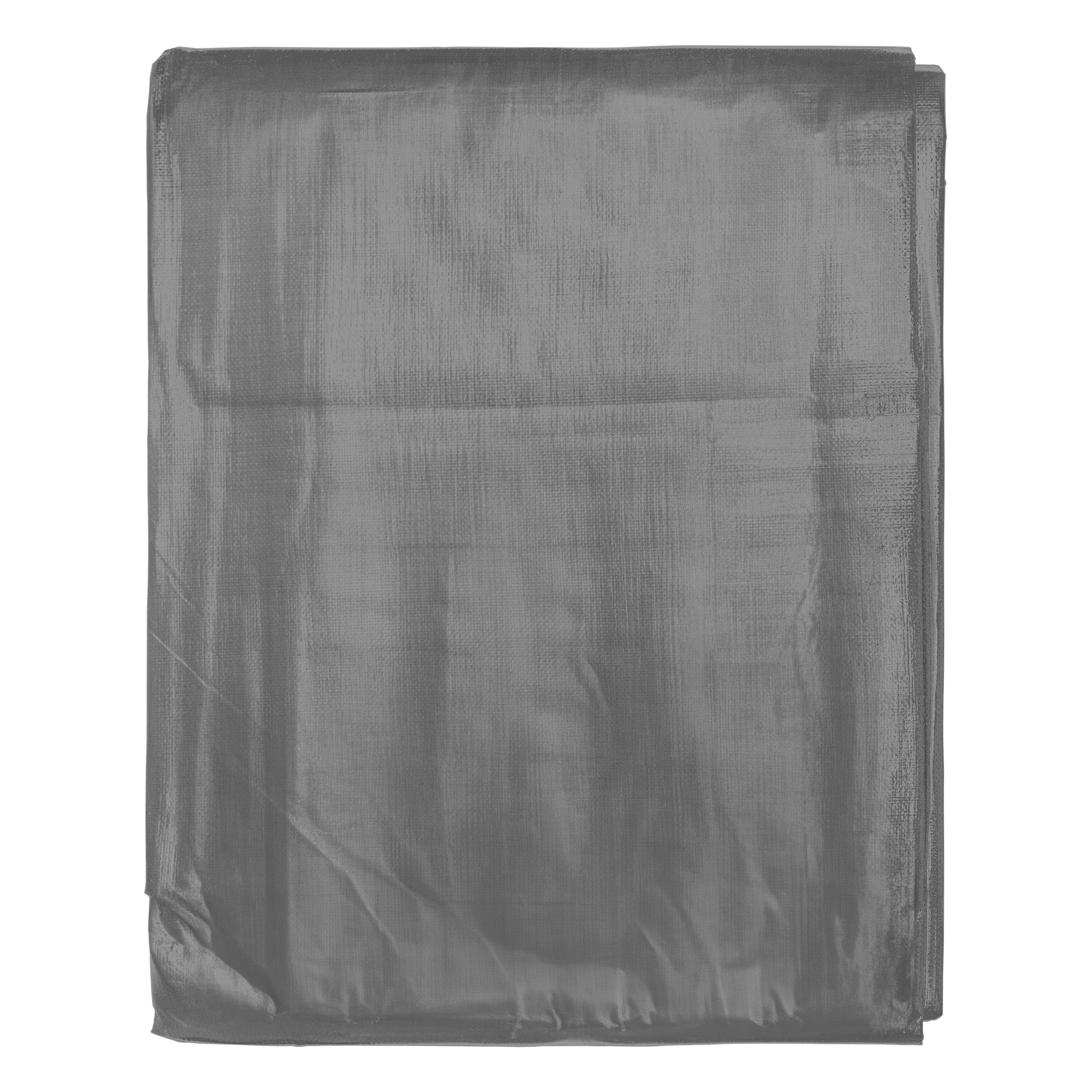 Grey L-Grade Tarpaulin with 20 x 6" Bungee Balls (White)