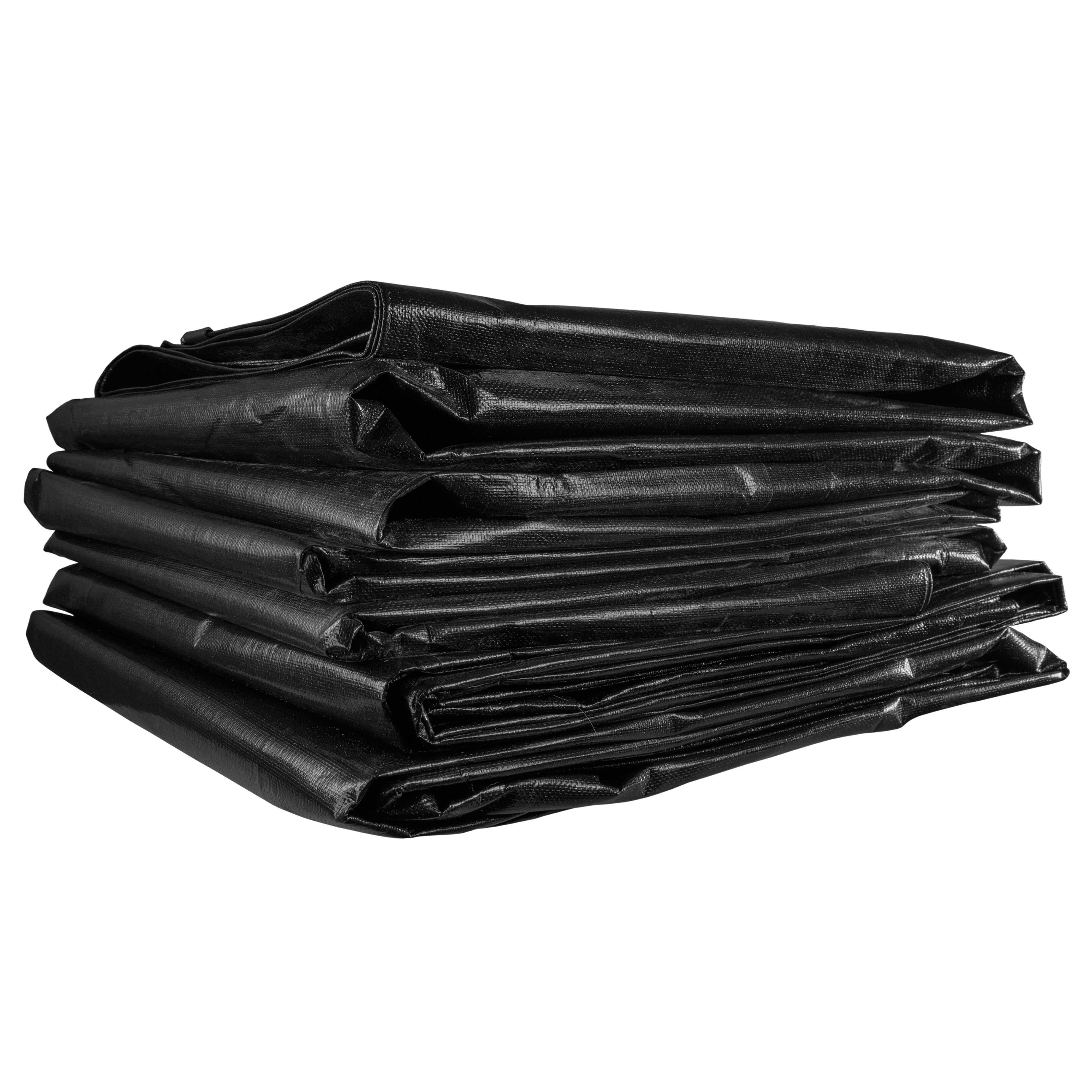 Black/Silver L-Grade Tarpaulin 10m x 12m