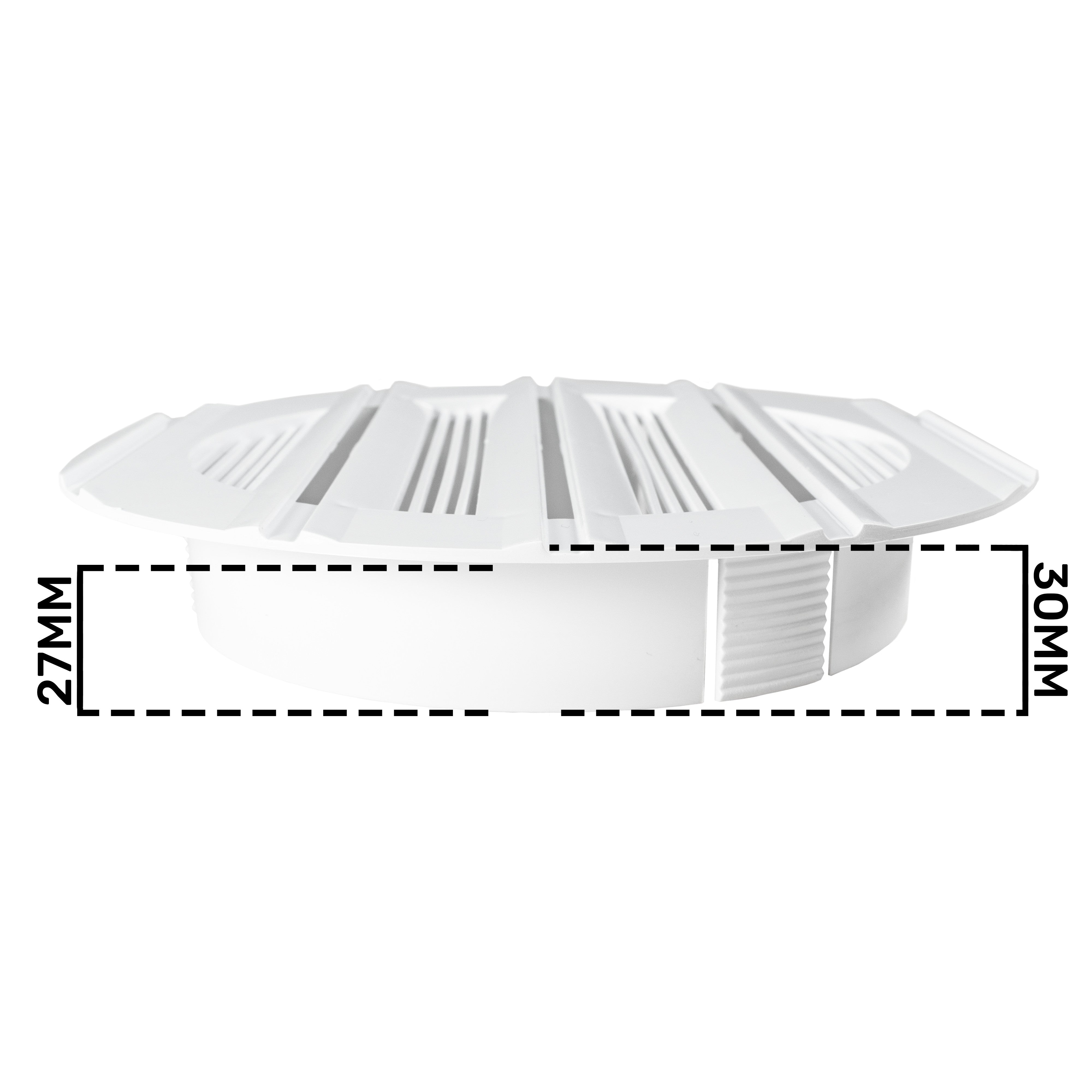 Louvre Vent Round Bella 125mm White