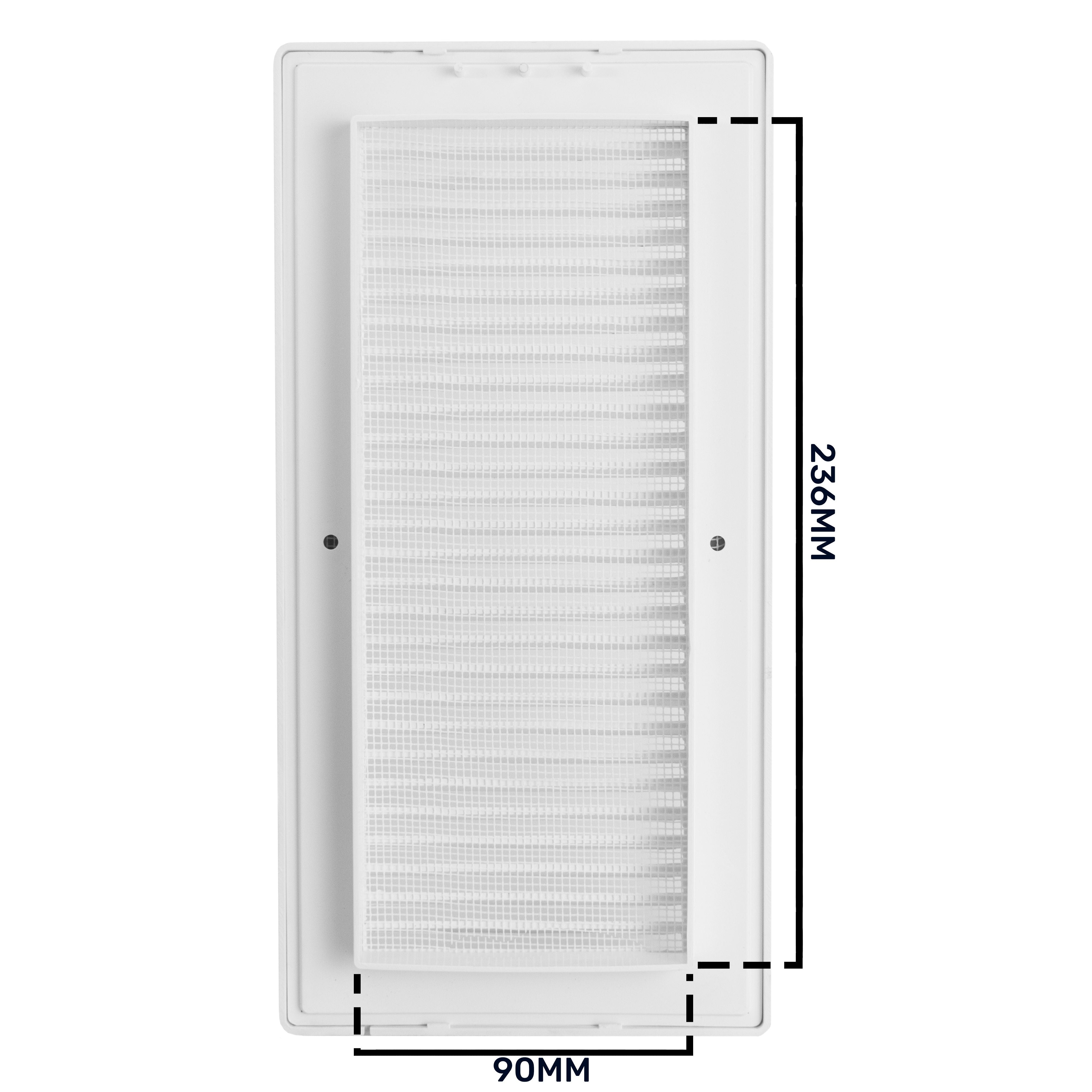 Louvre Vent White DL/90X240RW LUX With Fly Mesh