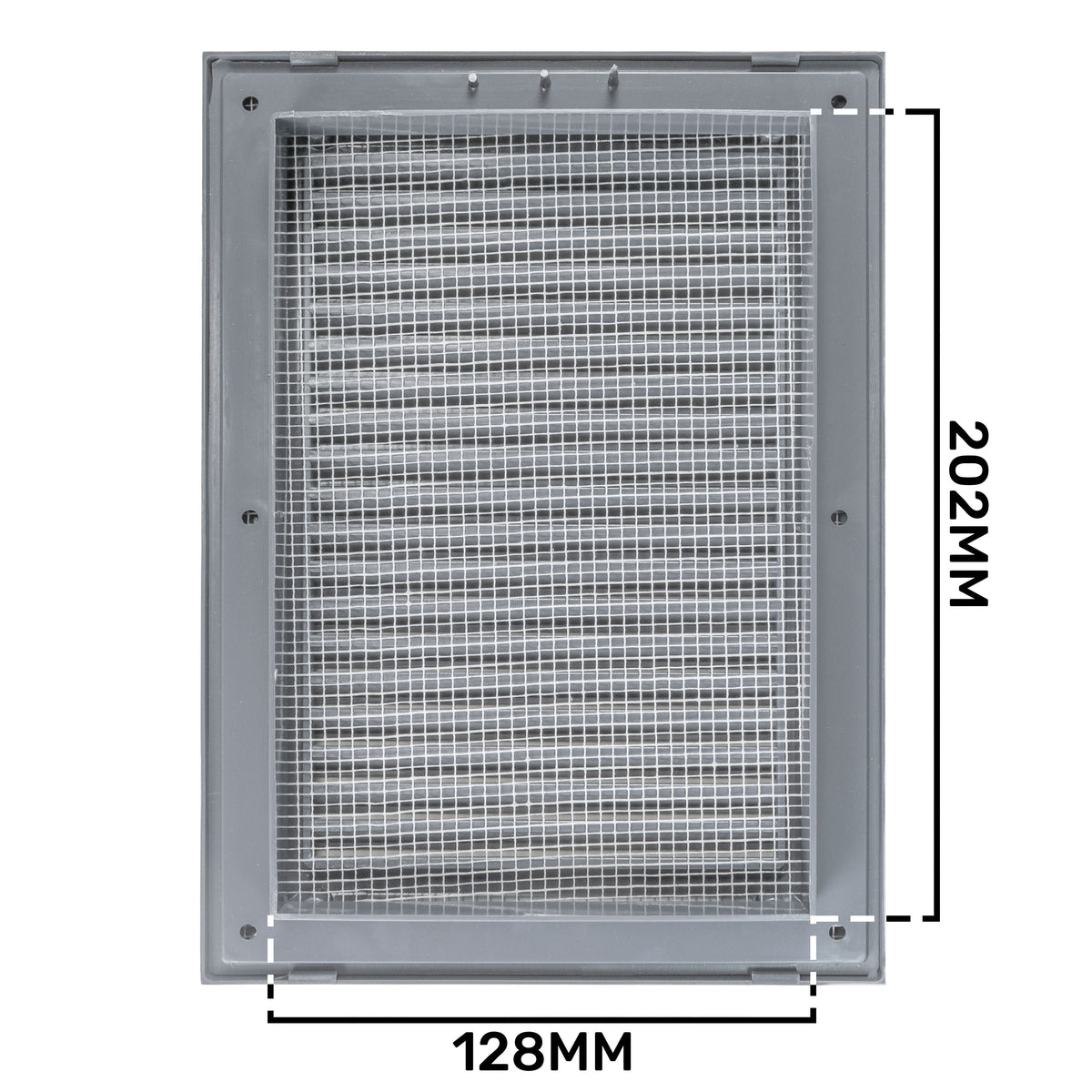 Louvre Vent Graphite Duo Smart 140/210 140mm X 210mm With Fly Mesh