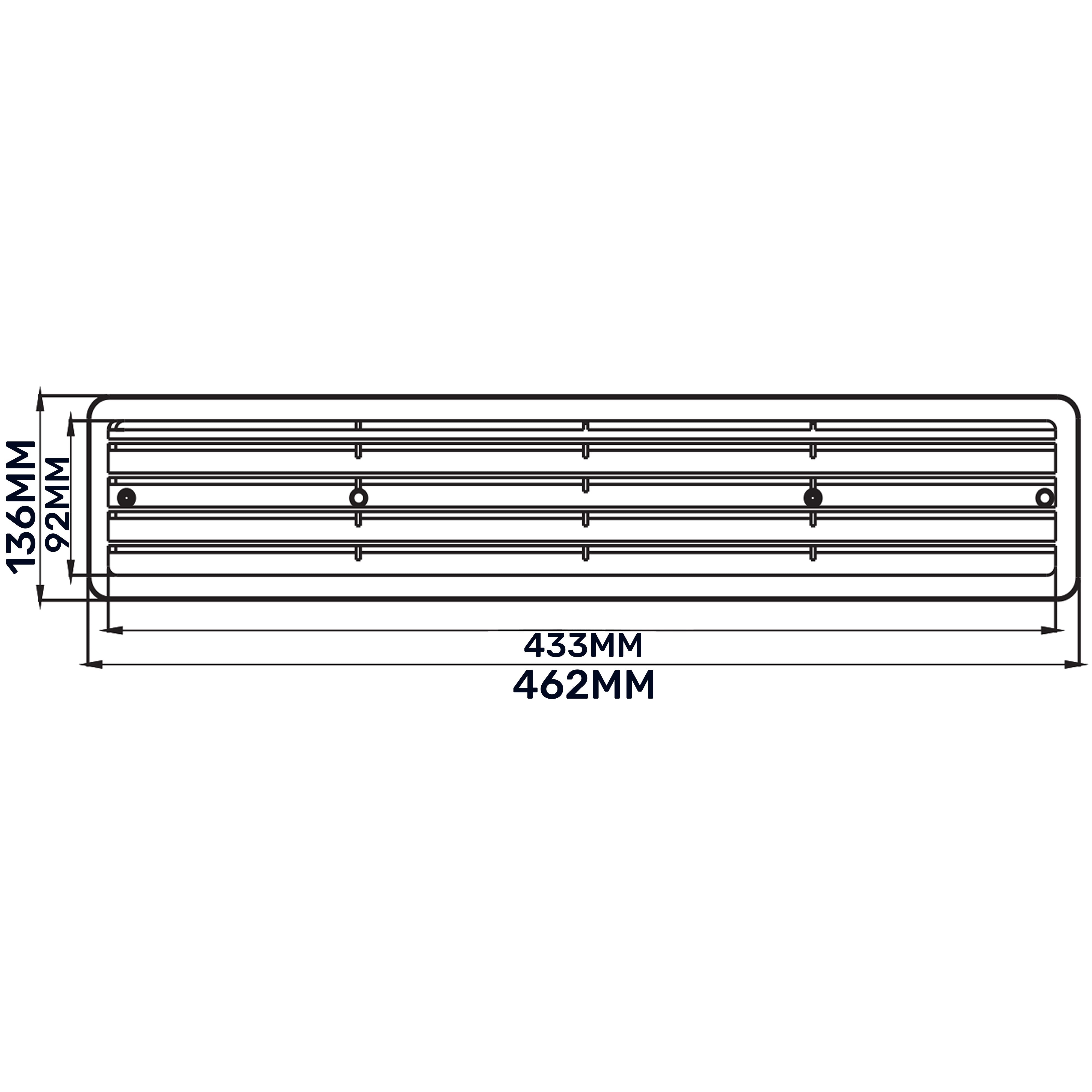Door Louvre Vent KD 90mm—445mm