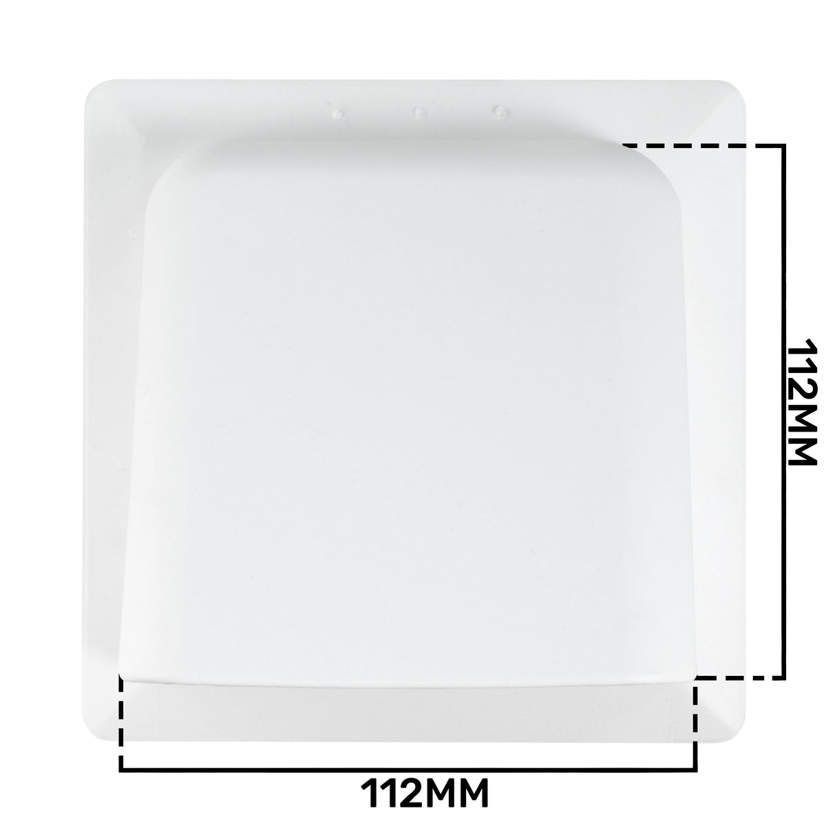 External White Louvre Vent KRD/100 fi100mm