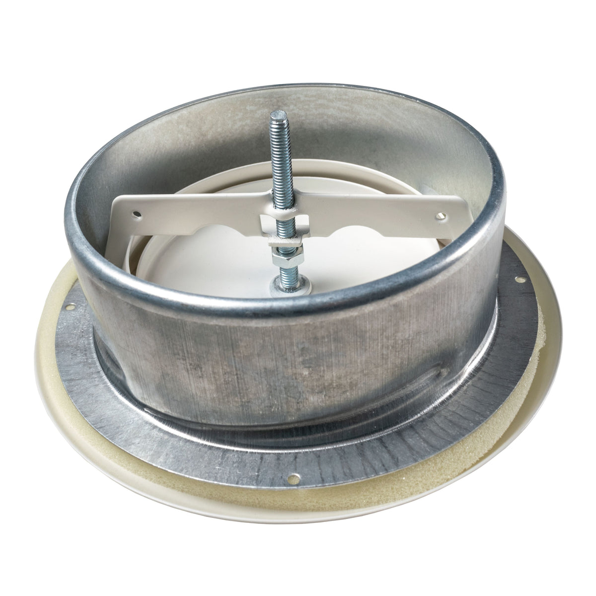 White Metal Extract Ceiling Valve 125mm - Anemostat SV