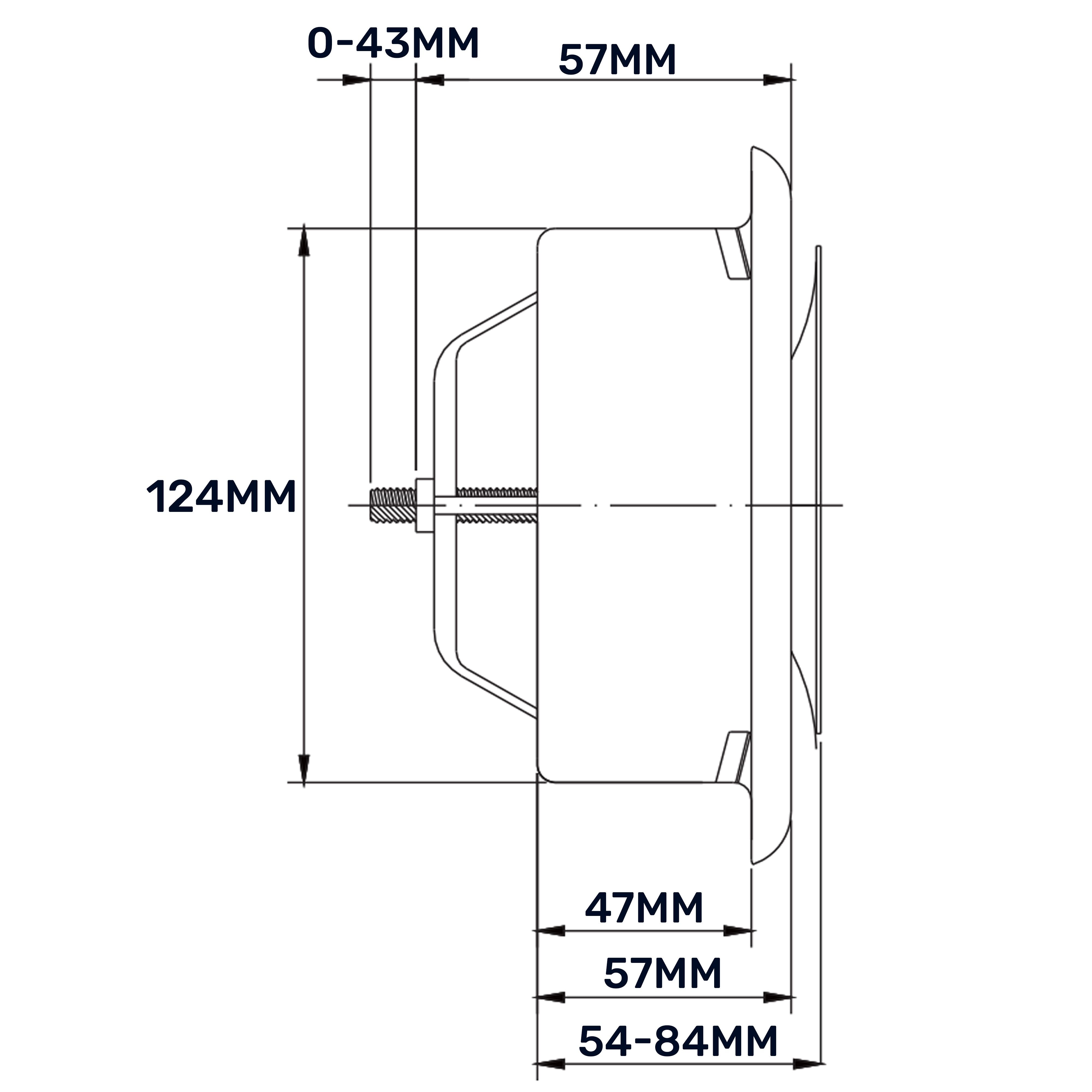 White Metal Extract Ceiling Valve 125mm - Anemostat EV