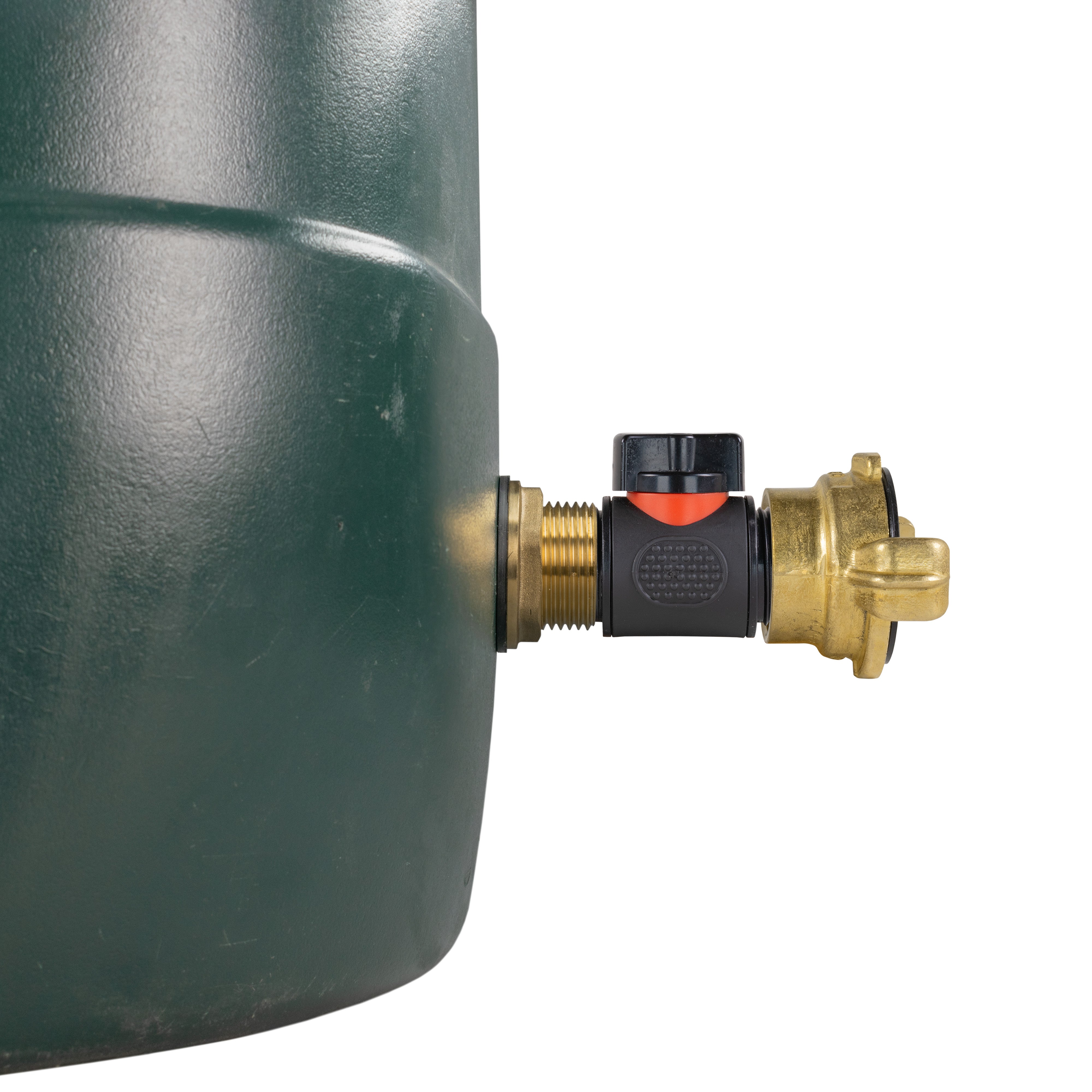 Water Butt Brass Kit 1" with In-Line Valve + Geka