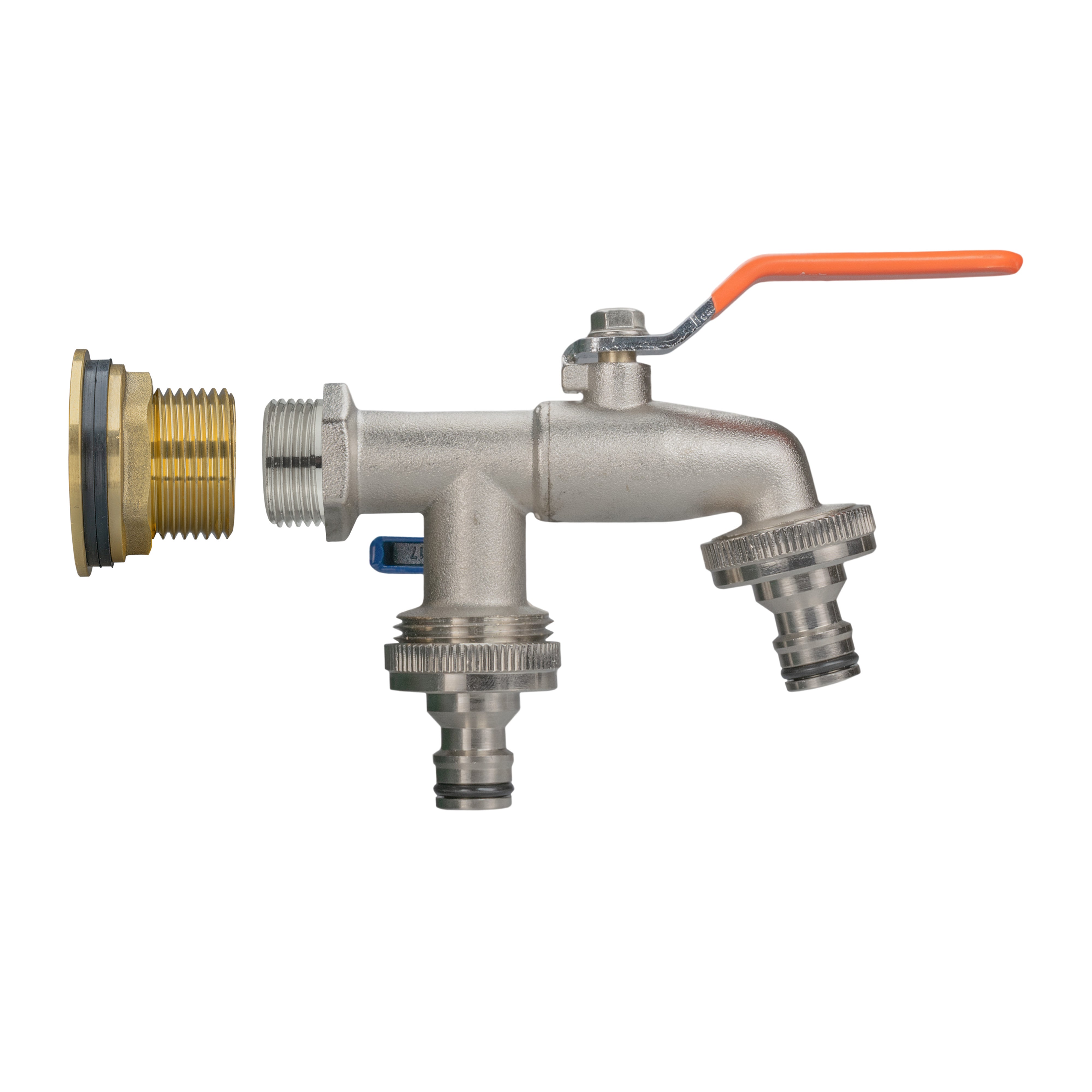 Water Butt Brass Kit 1" with Double Quick Connect Tap