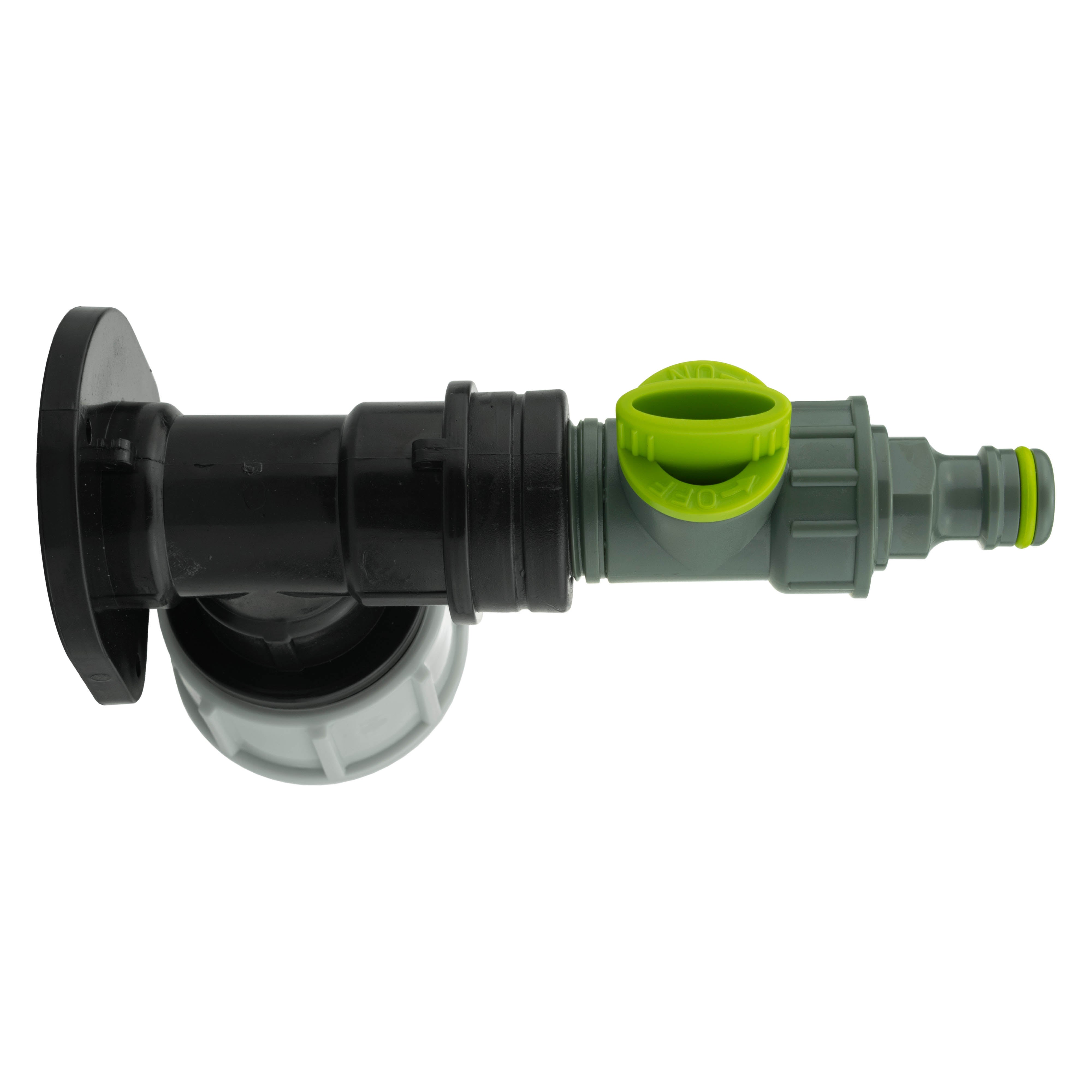 Wall Flange Kit 32mm MDPE + Quick Connector Valve