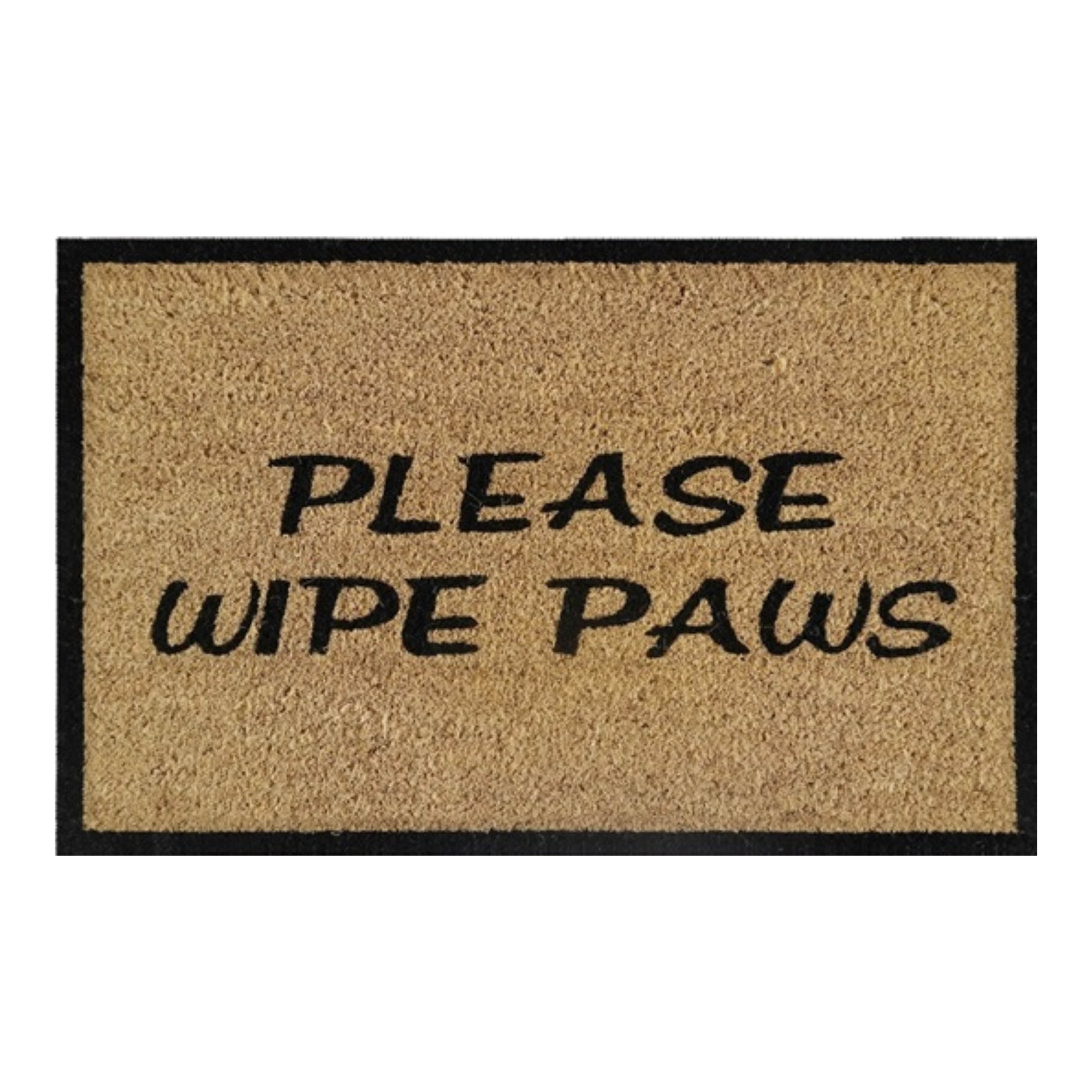 Doormat 60cm x 40cm - 'Please Wipe Paws'