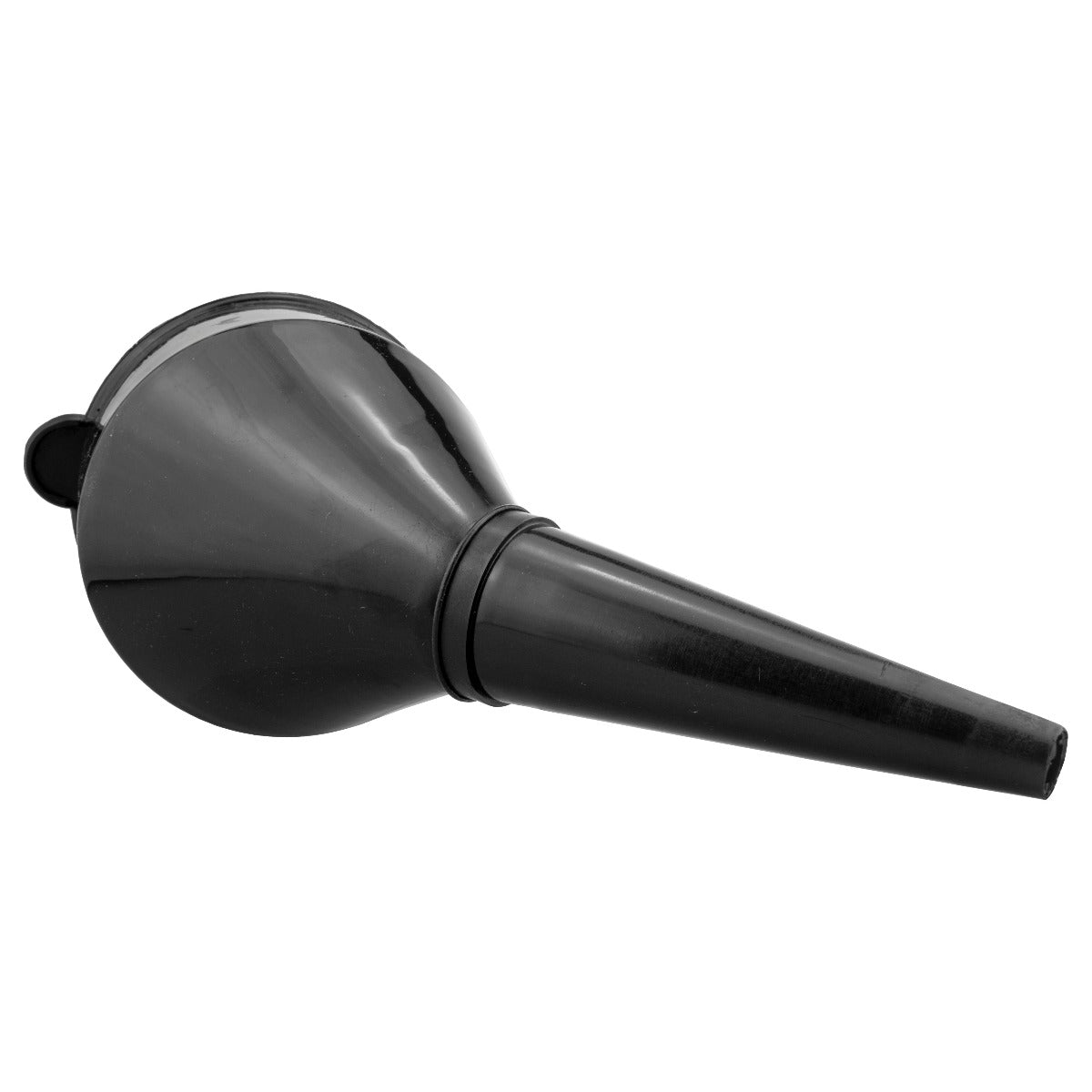 Angled Car Fuel Funnel with Filter, Black