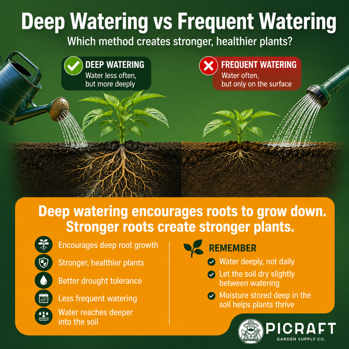 Deep Watering vs Frequent Watering