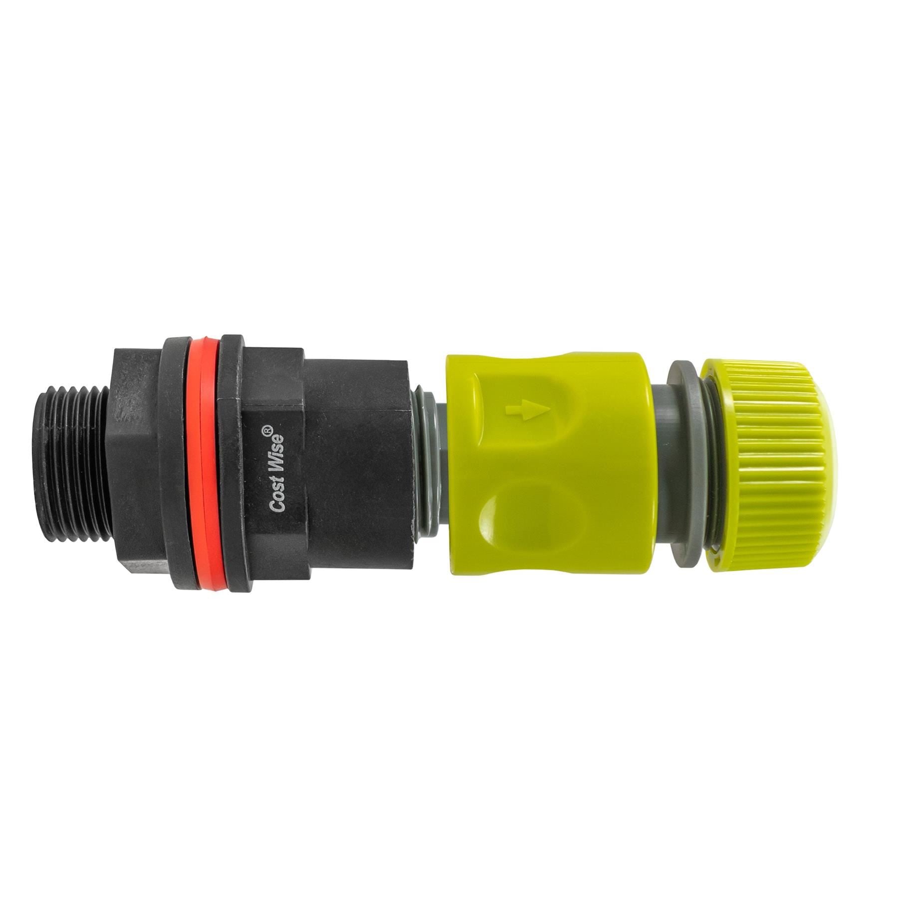 Water Butt Kit ¾” BSPM-F with Quick Connect Adaptor and Hose Connector (Lime)