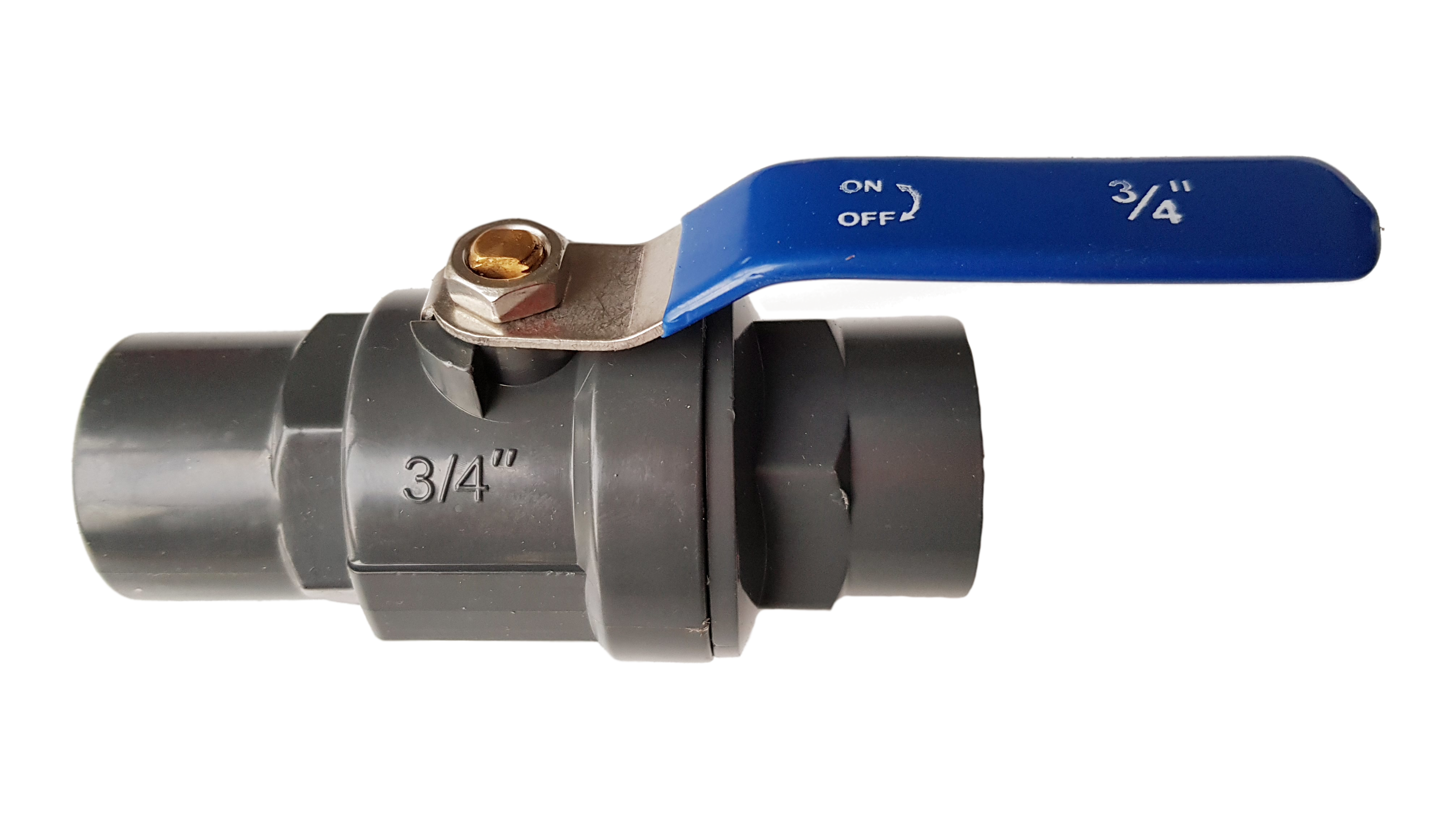 PP 3/4" BSPF Stopcock with Stainless Steel Ball Valve and Handle