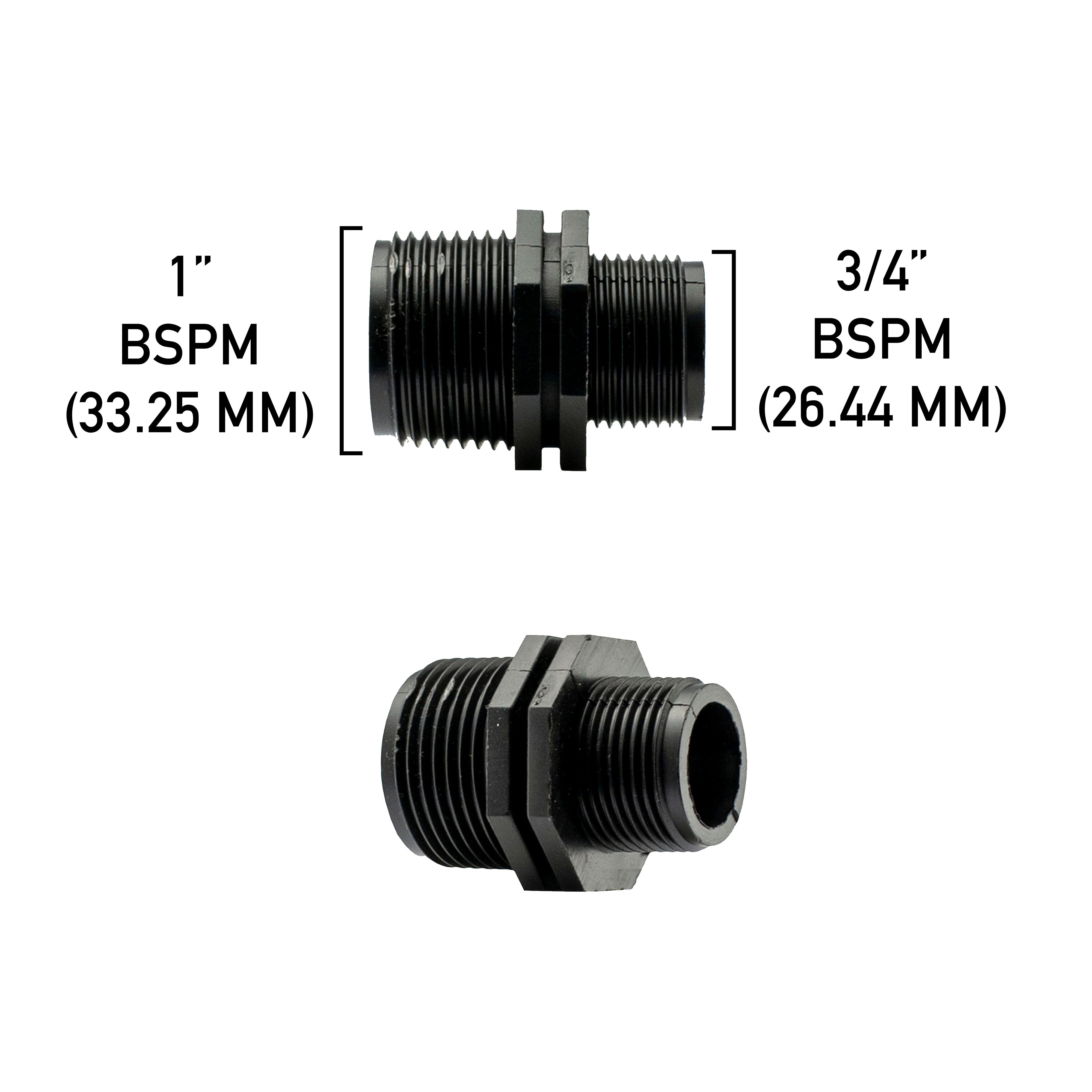 Reducing Nipple 1” BSP – 3/4” BSP Male