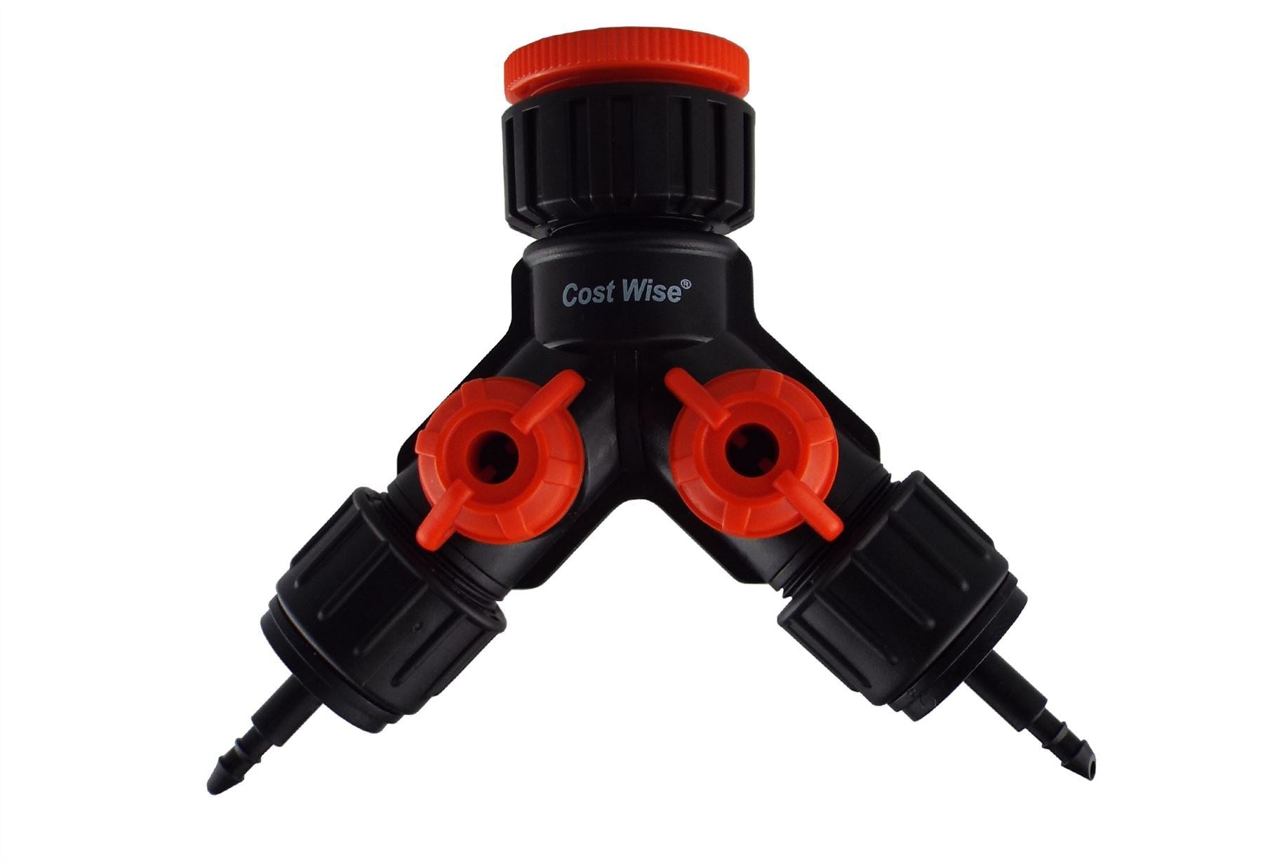 Double Tap Connector with Valves & 4mm Micro Barb Outlets